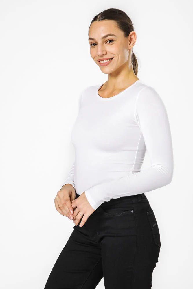 חולצה תרמית אנטי בקטריאלית צווארון עגול - SLIM FIT - Image 2