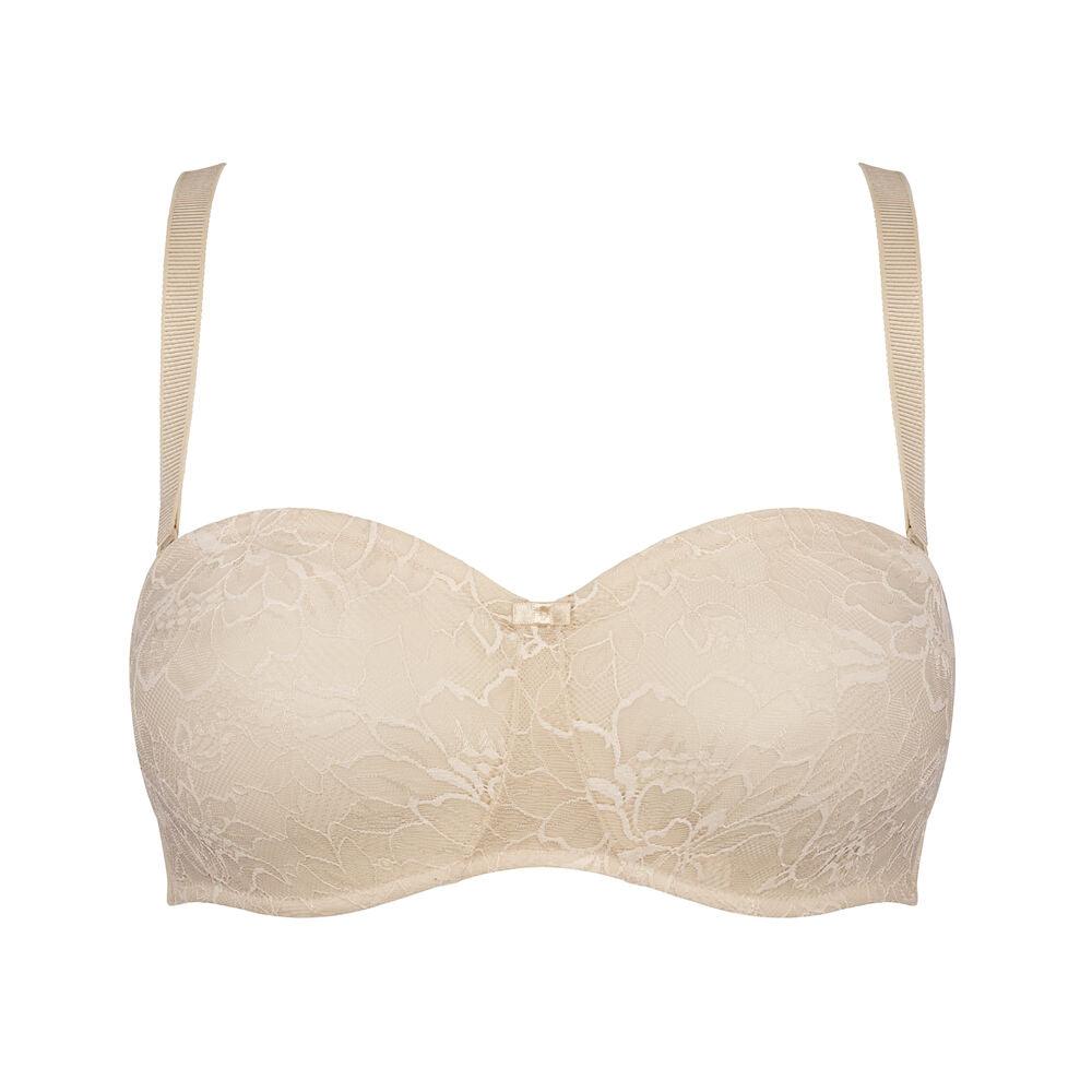 חזיית סטרפלס תחרה Amourette Charm WD קרם - Image 4