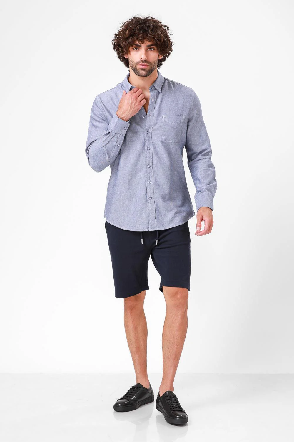 מכופתרת DENIM BLUE שרוול ארוך - Image 4