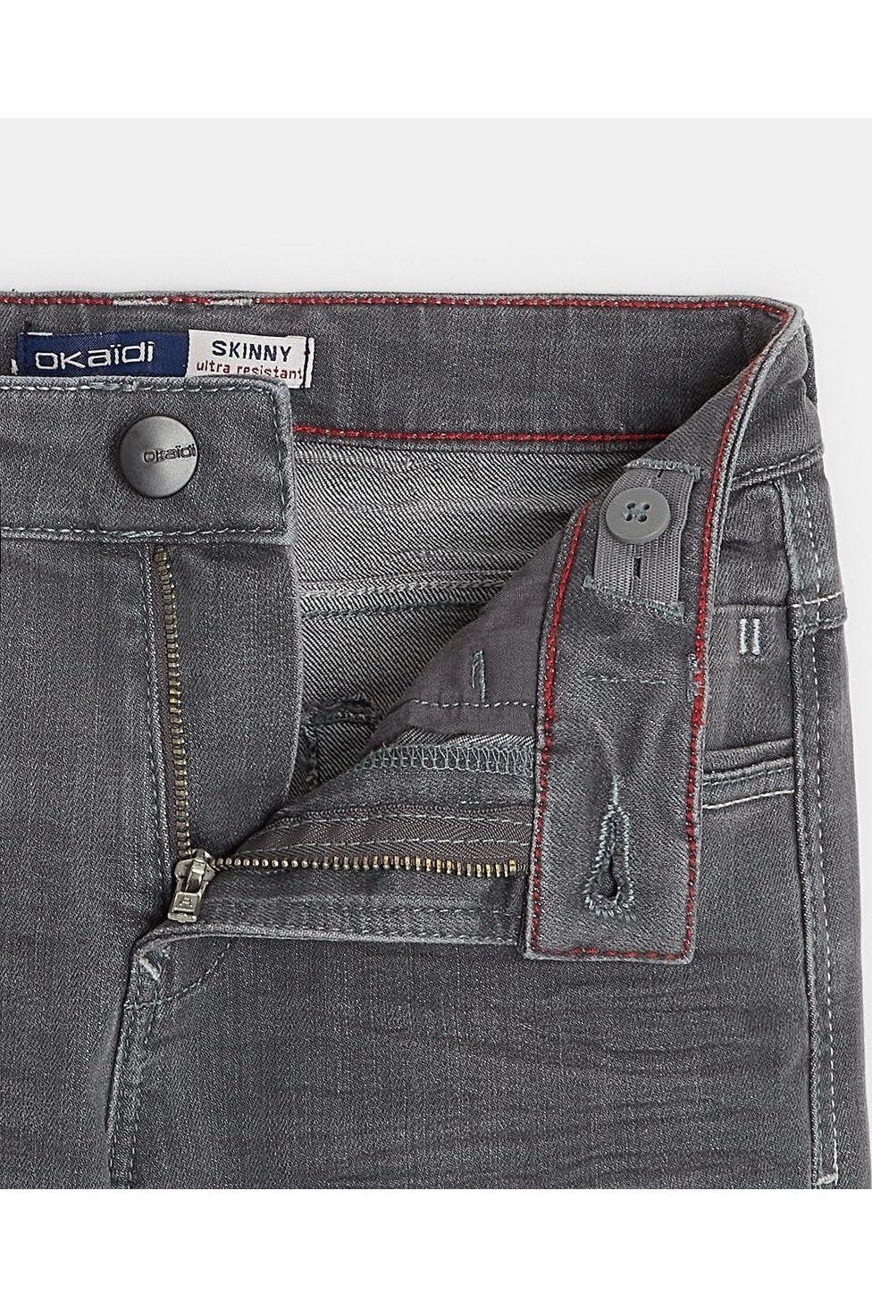 ג'ינס Skinny Fit אפור לנערים - Image 3