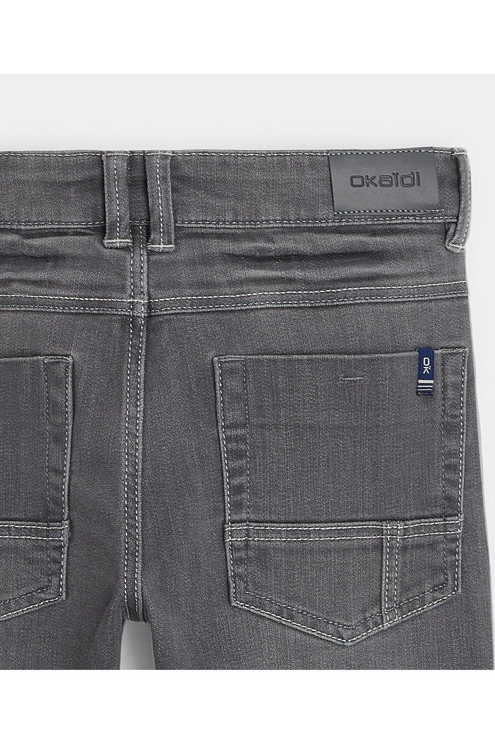 ג'ינס Skinny Fit אפור לנערים - Image 4