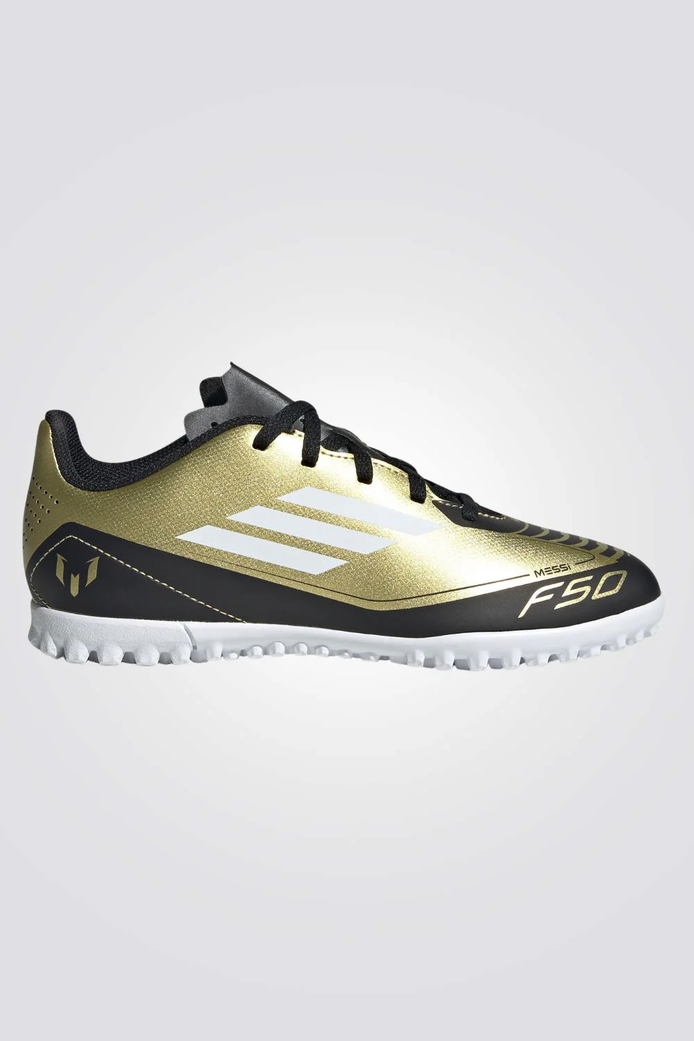 נעלי קטרגל לילדים ונוער MESSI F50 CLUB בצבע זהב ושחור