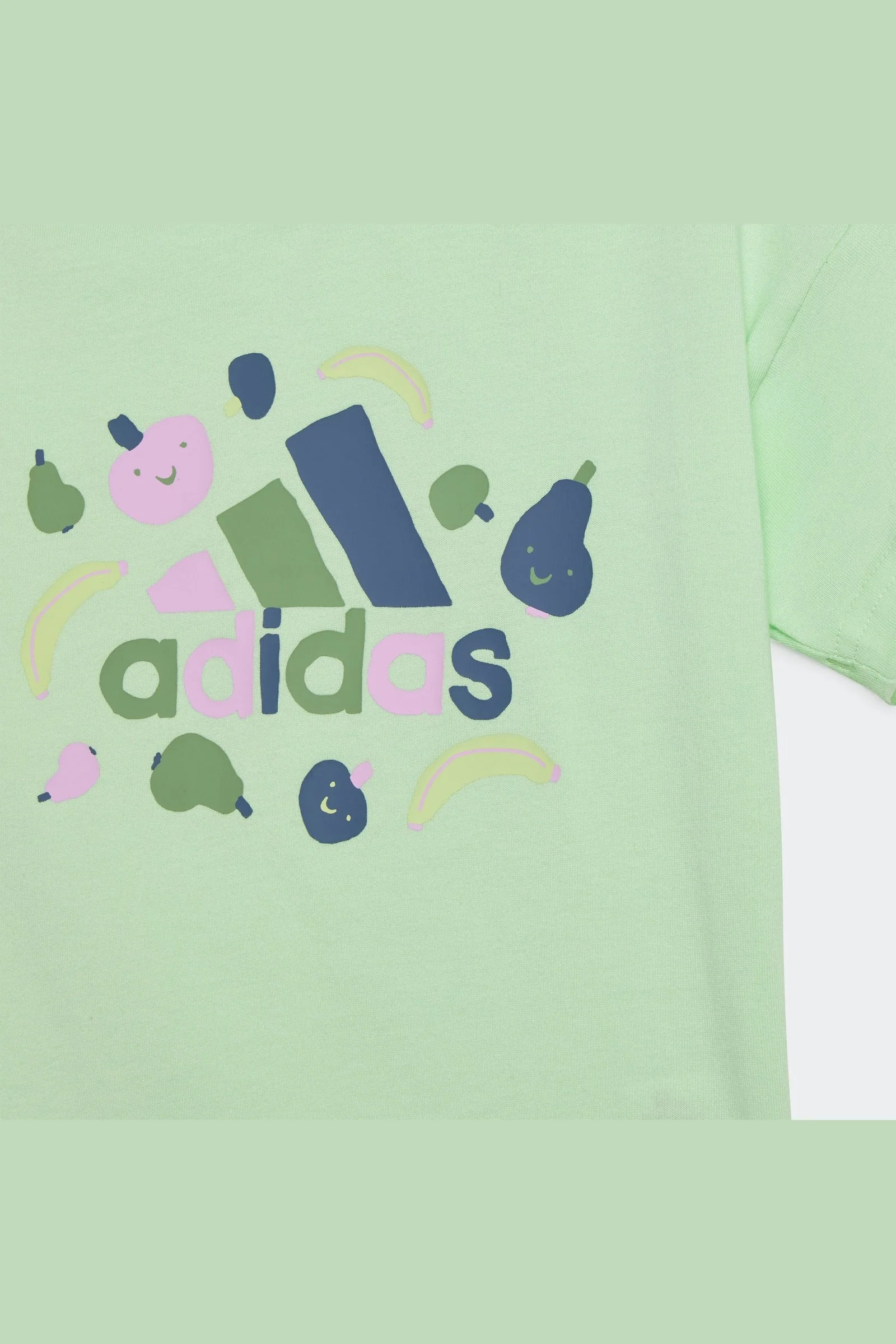חליפה לילדים ESSENTIALS ALLOVER PRINT TEE SET בצבע ירוק וכחול - Image 2
