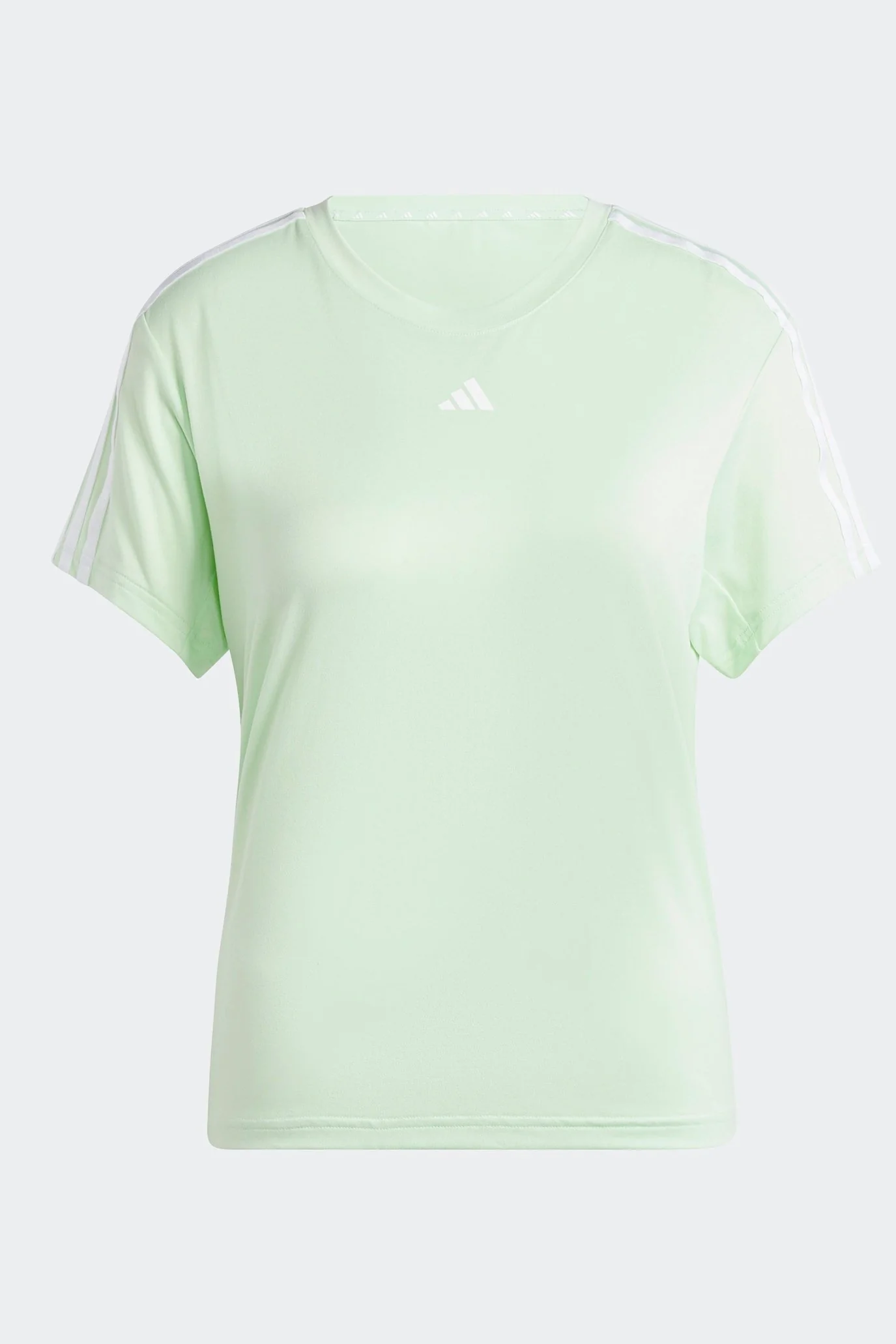 טישירט לנשים AEROREADY TRAIN ESSENTIALS 3-STRIPES בצבע ירוק זוהר - Image 5