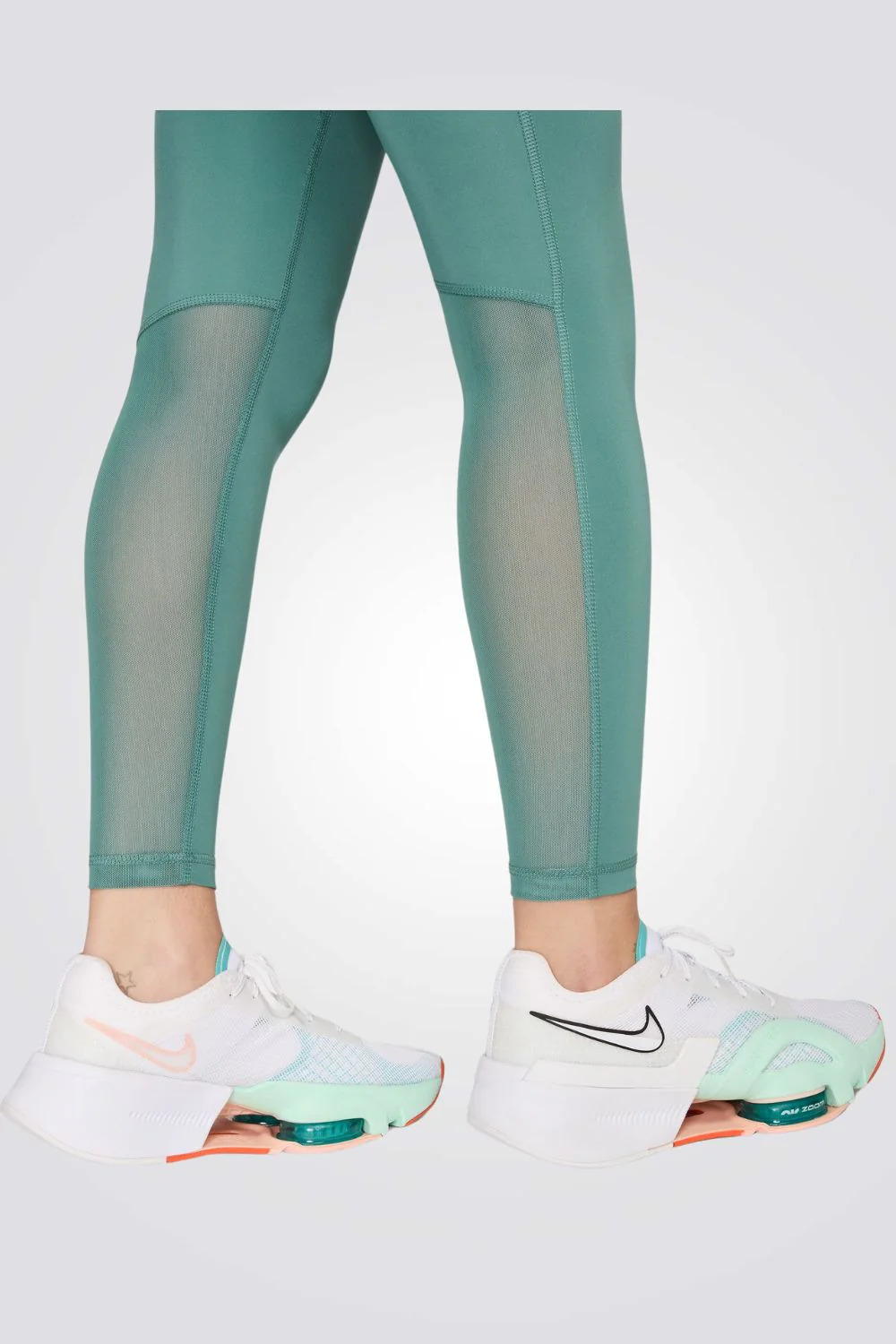 טייץ ארוך Nike Pro בצבעים ירוק ולבן - Image 4