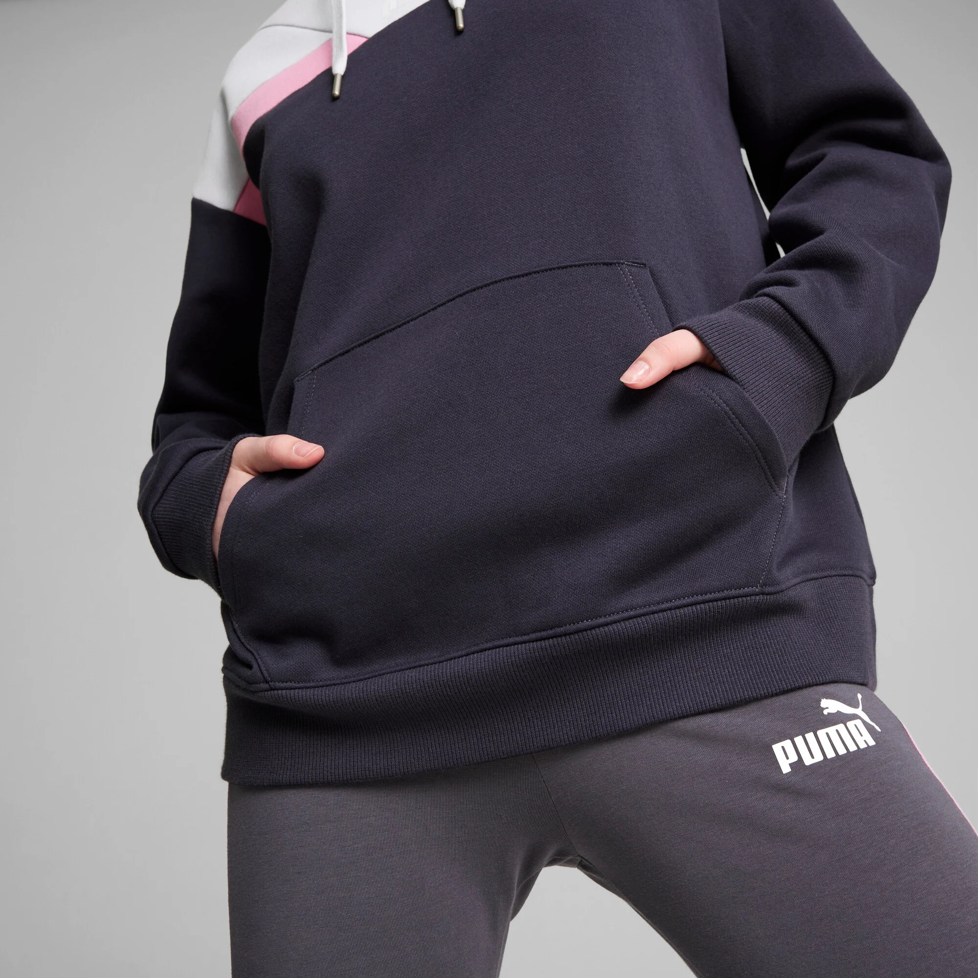 קפוצ'ון POWER Hoodie לנשים בצבע אפור כהה - Image 6