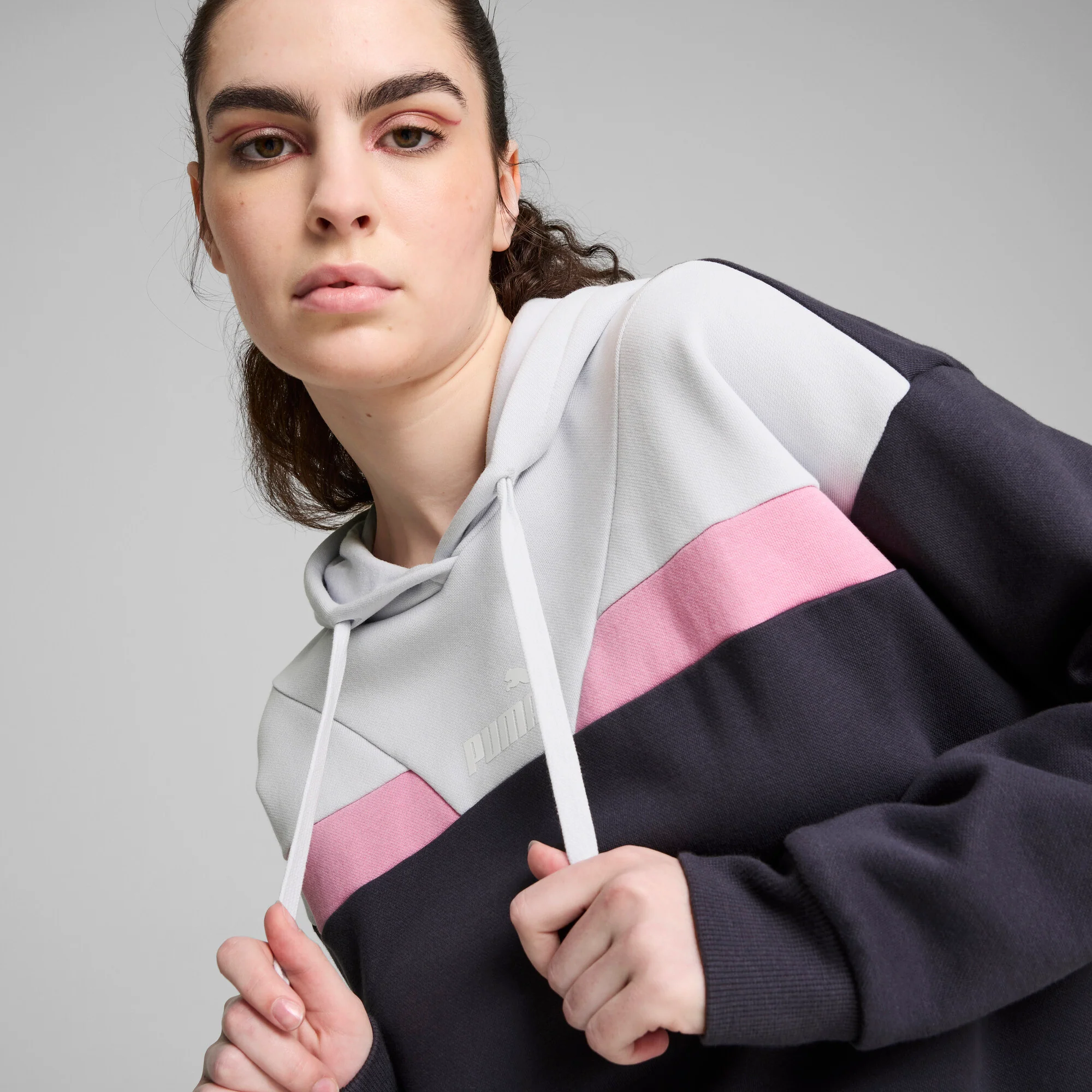 קפוצ'ון POWER Hoodie לנשים בצבע אפור כהה - Image 7