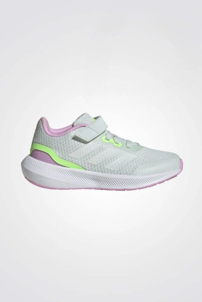 נעלי ספורט לילדים Runfalcon 3.0 בצבע אפור ורוד וצהוב זוהר