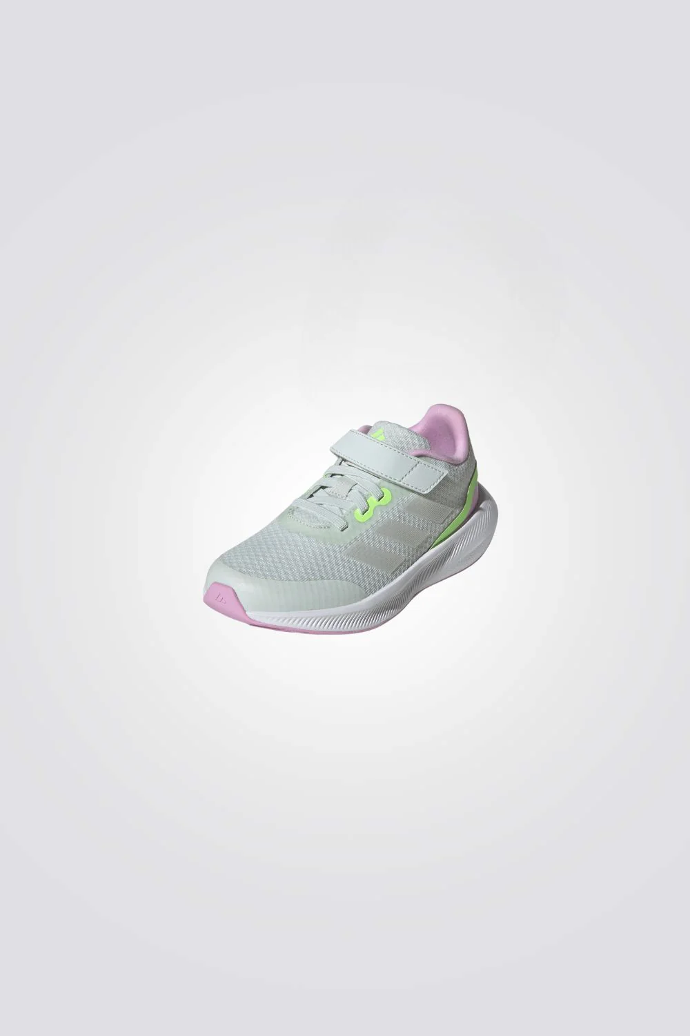 נעלי ספורט לילדים Runfalcon 3.0 בצבע אפור ורוד וצהוב זוהר - Image 3