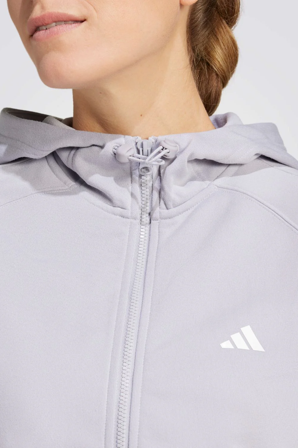 סווטשירט קפוצ'ון AEROREADY FLEECE בצבע אפור - Image 4