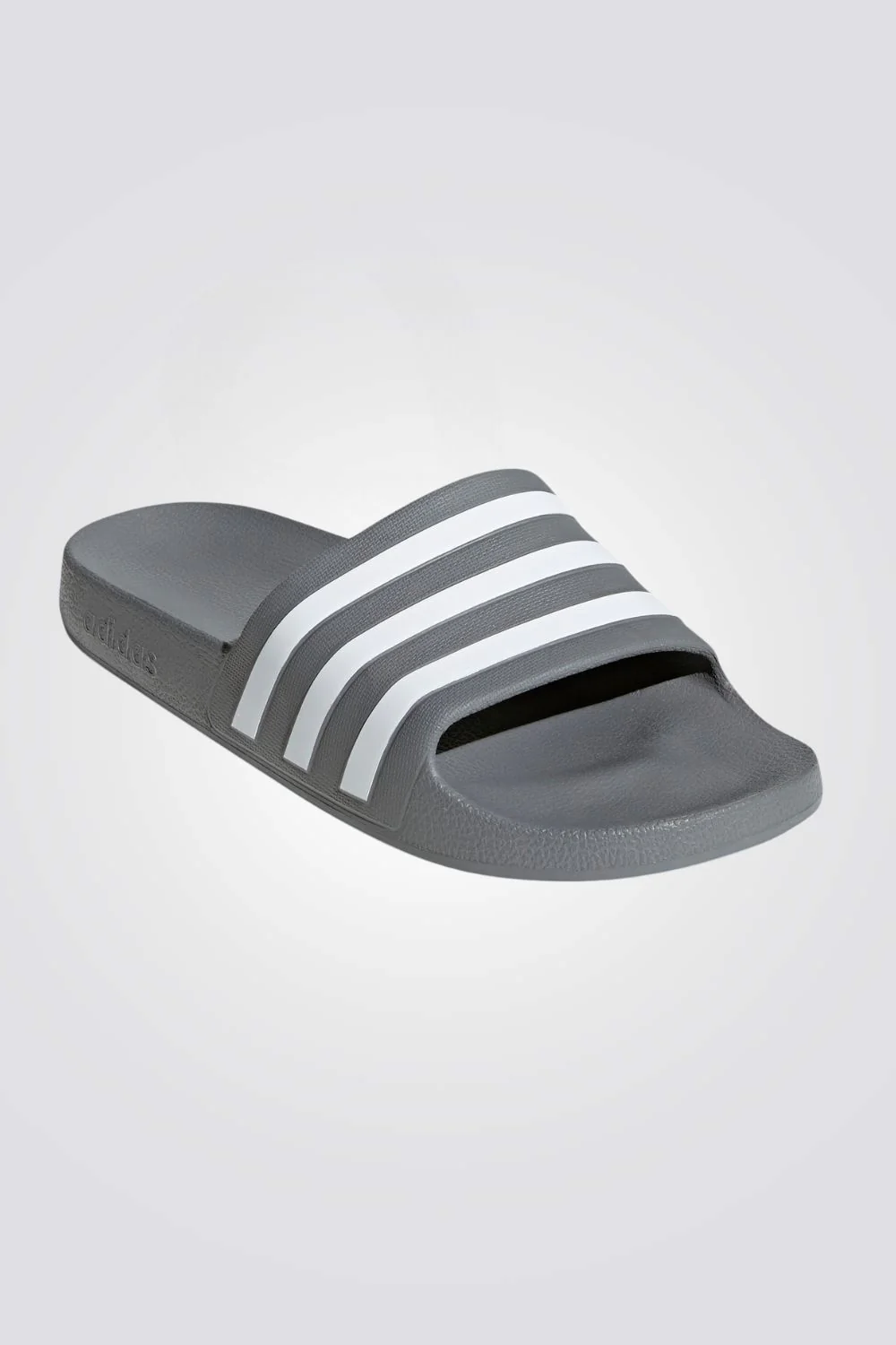 כפכפים ADILETTE AQUA בצבע אפור ולבן - Image 2