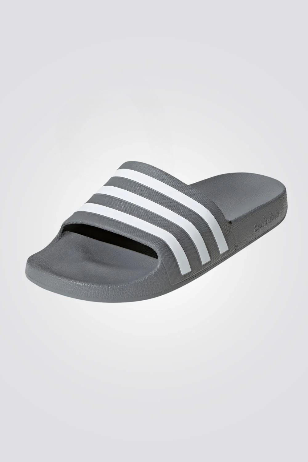כפכפים ADILETTE AQUA בצבע אפור ולבן - Image 3