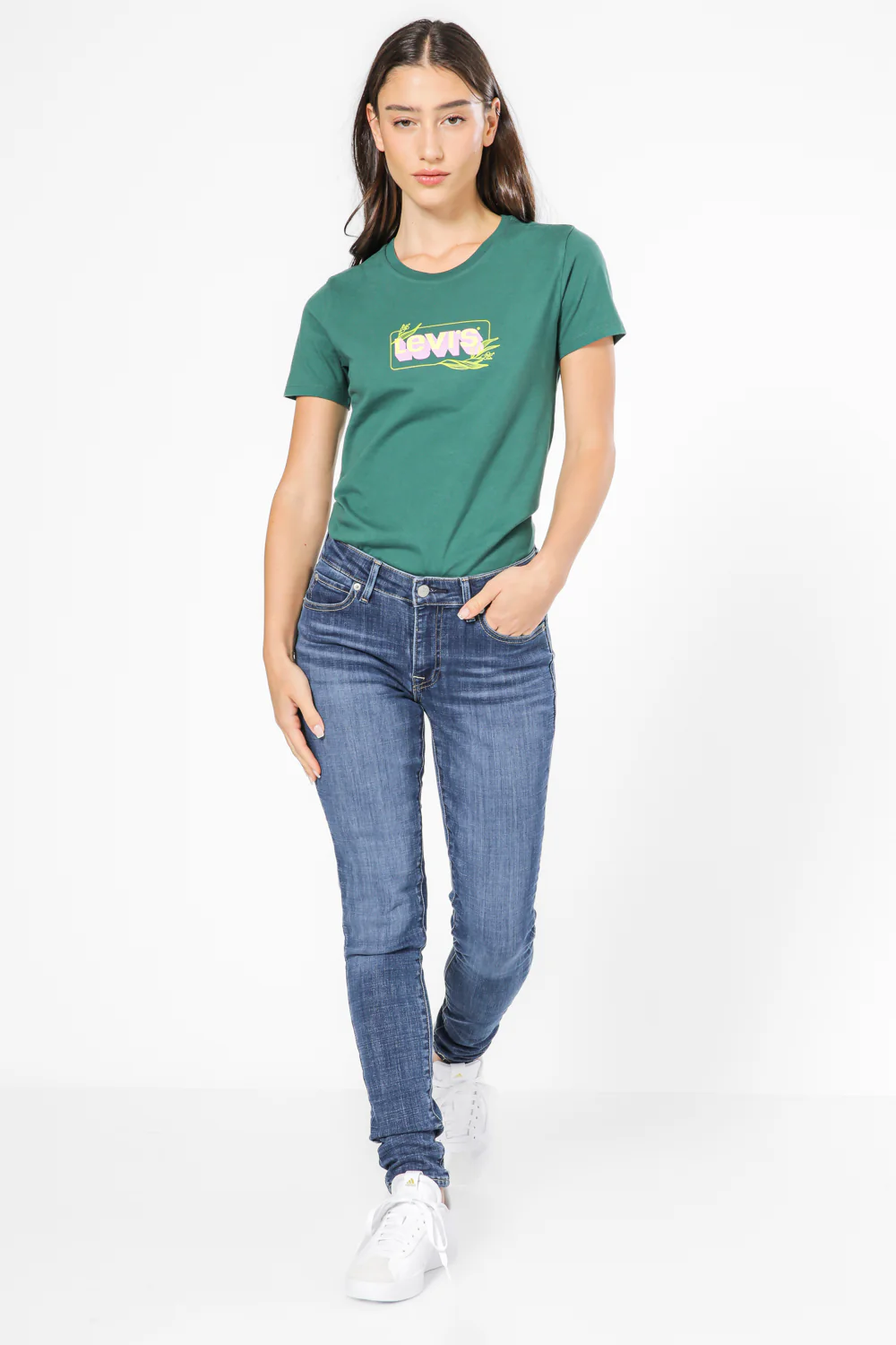 ג'ינס לנשים 711 SKINNY בצבע כחול כהה