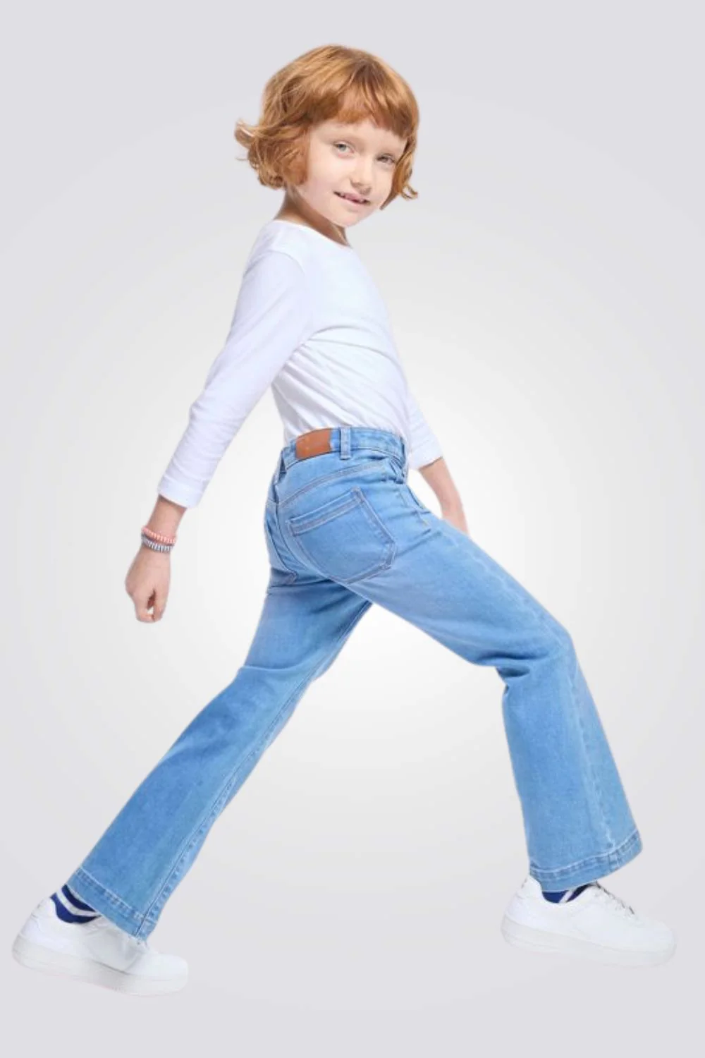 ג'ינס לילדות בצבע כחול - Image 2