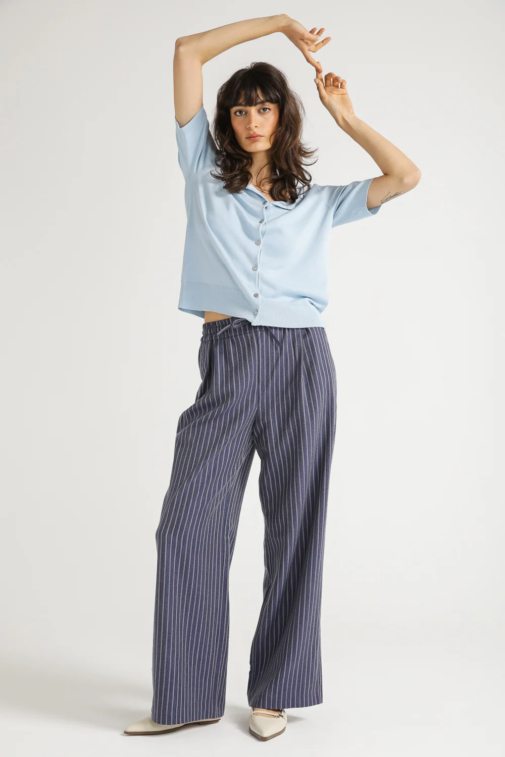 קרדיגן סריג עם שרוולים קצרים | קנת קול - Image 6