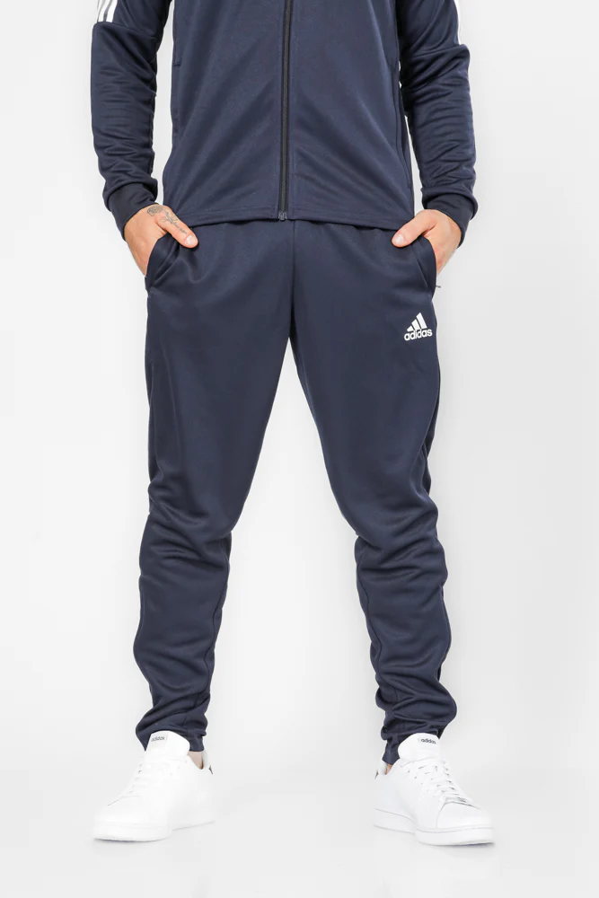חליפת אימון לגברים AEROREADY SERENO CUT 3-STRIPES בצבע נייבי ולבן - Image 7