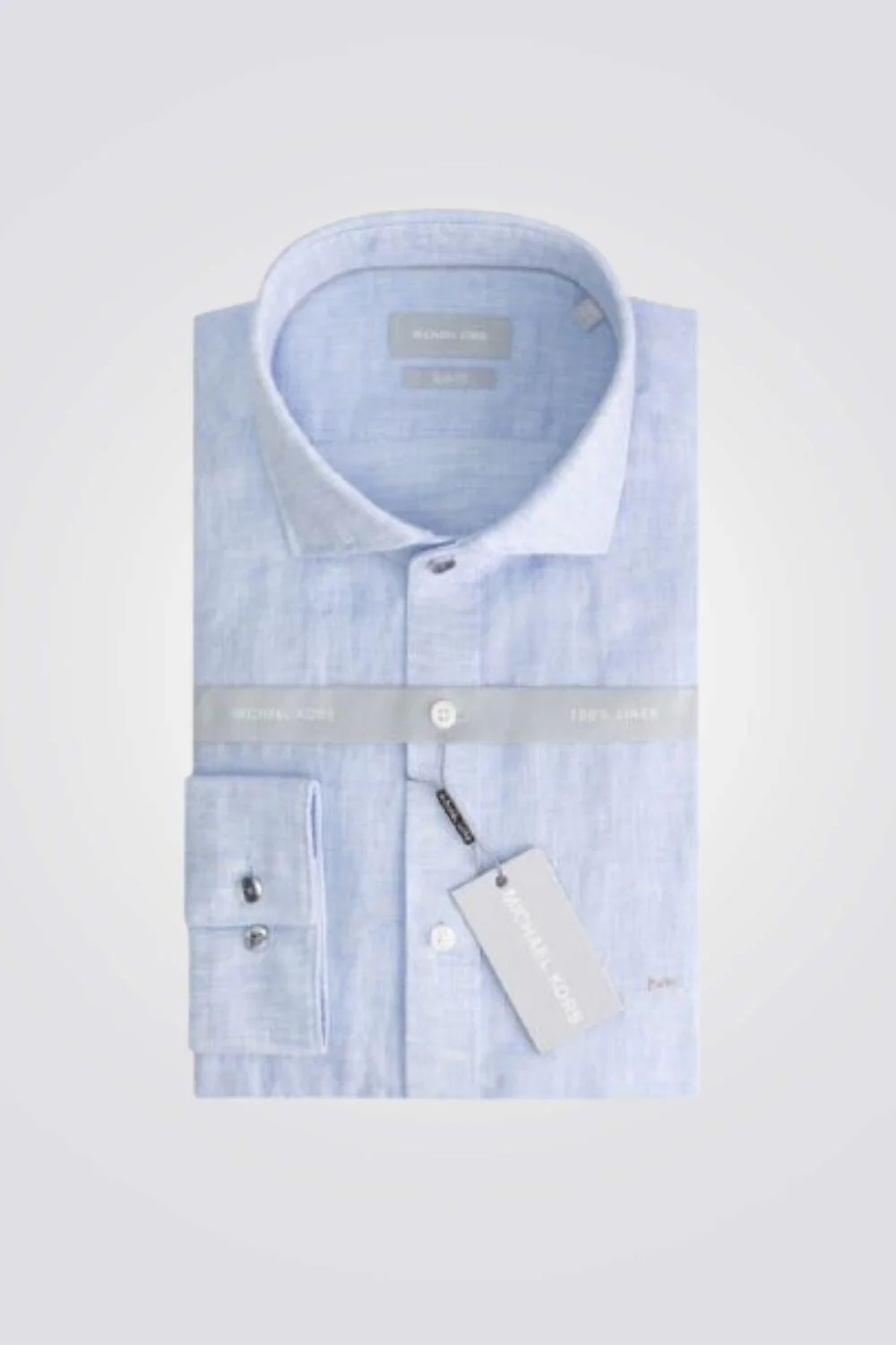 חולצה מכופתרת SLIM FIT בצבע תכלת - Image 6