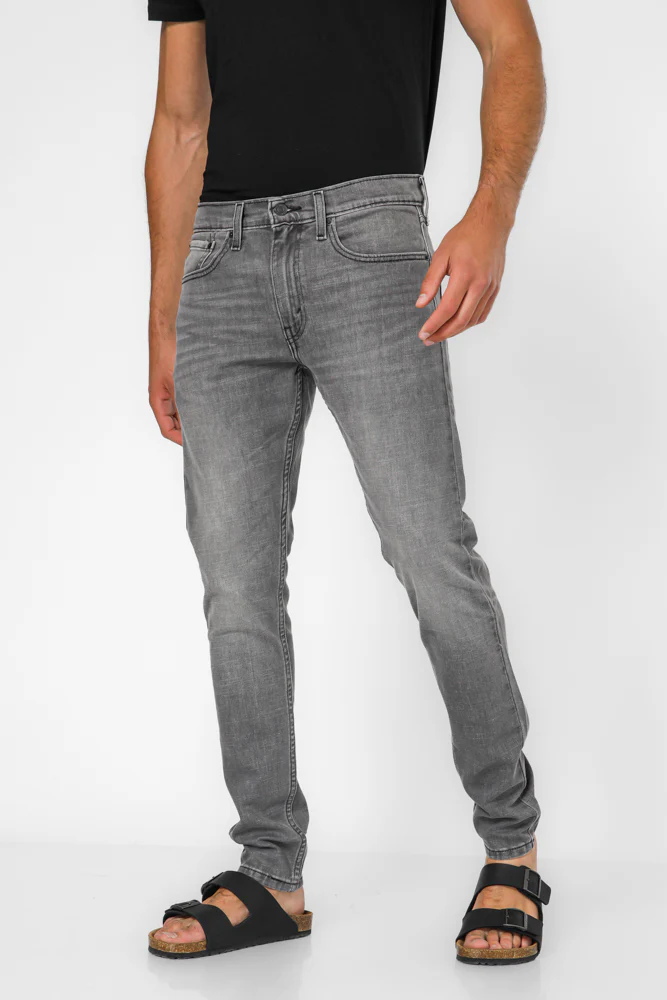 ג'ינס לגברים SKINNY TAPER בצבע אפור בהיר - Image 3