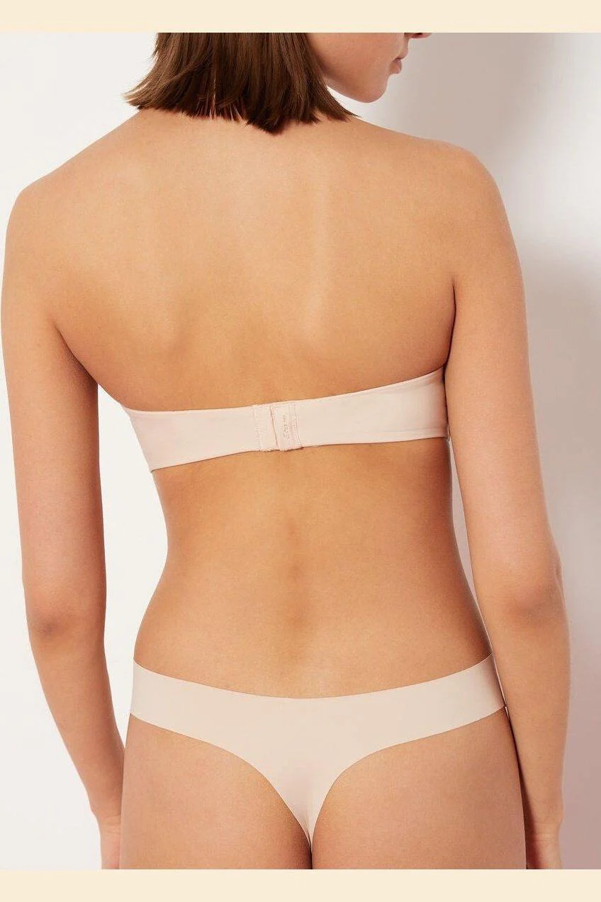 חזיית פוש אפ סטרפלס מיקרופייבר PURE FIT צבע גוף - Image 3