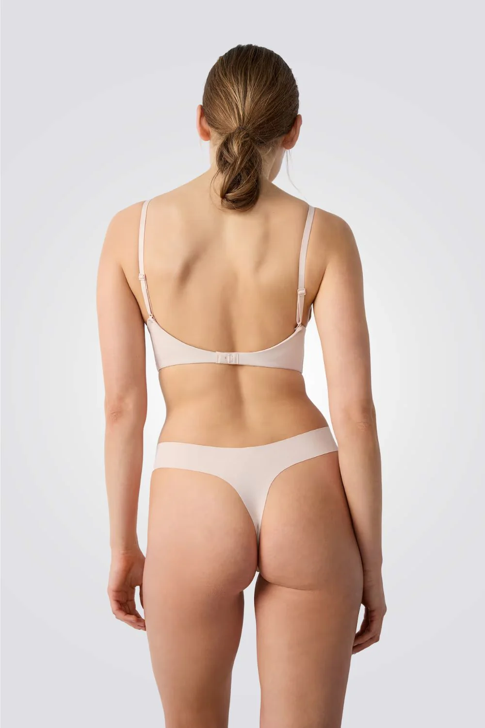 תחתוני חוטיני מיקרופייבר PURE FIT בצבע ניוד - Image 2
