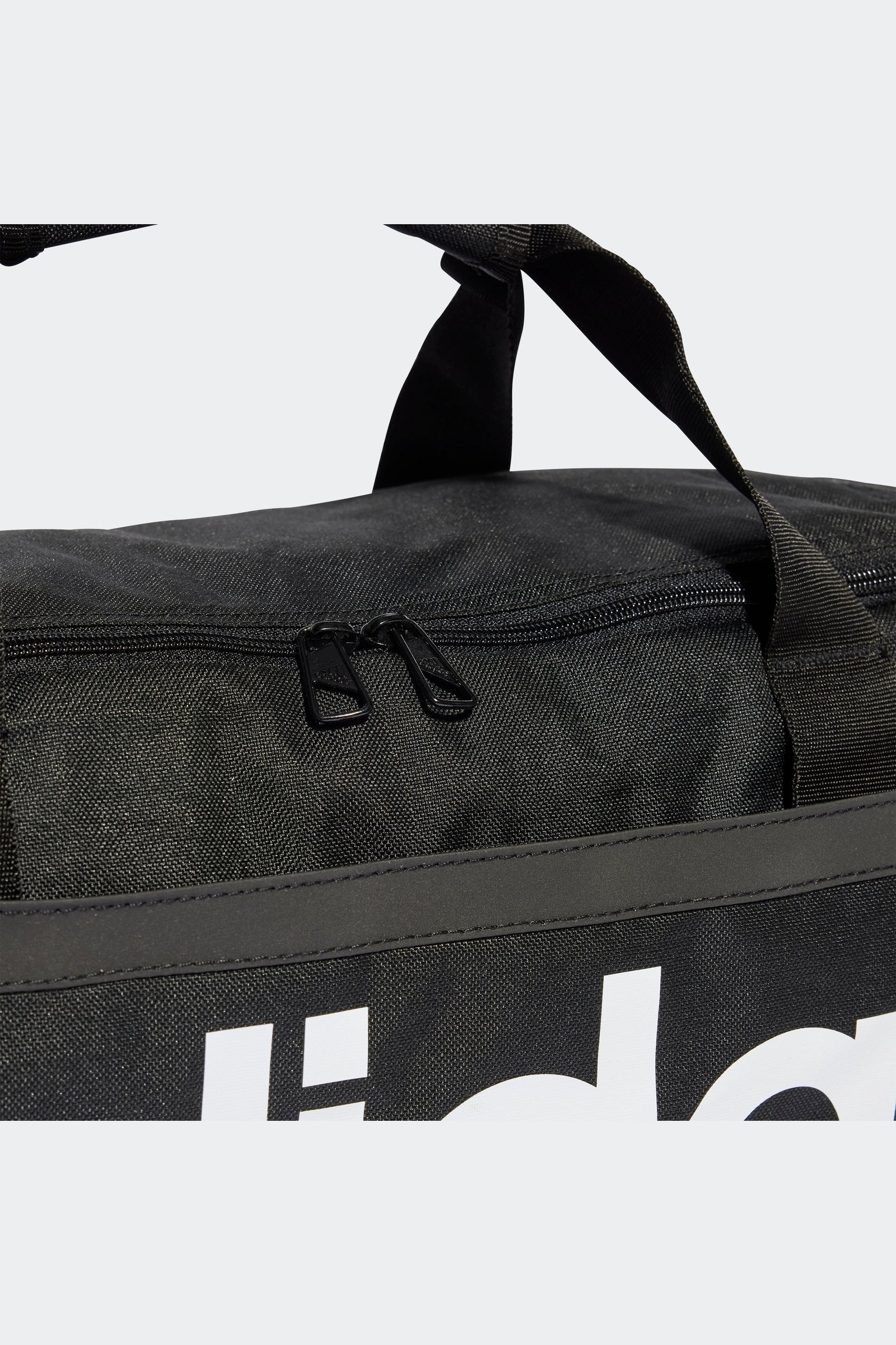 תיק אימון ESSENTIALS LINEAR DUFFEL BAG MEDIUM 39L בצבע שחור ולבן - Image 5