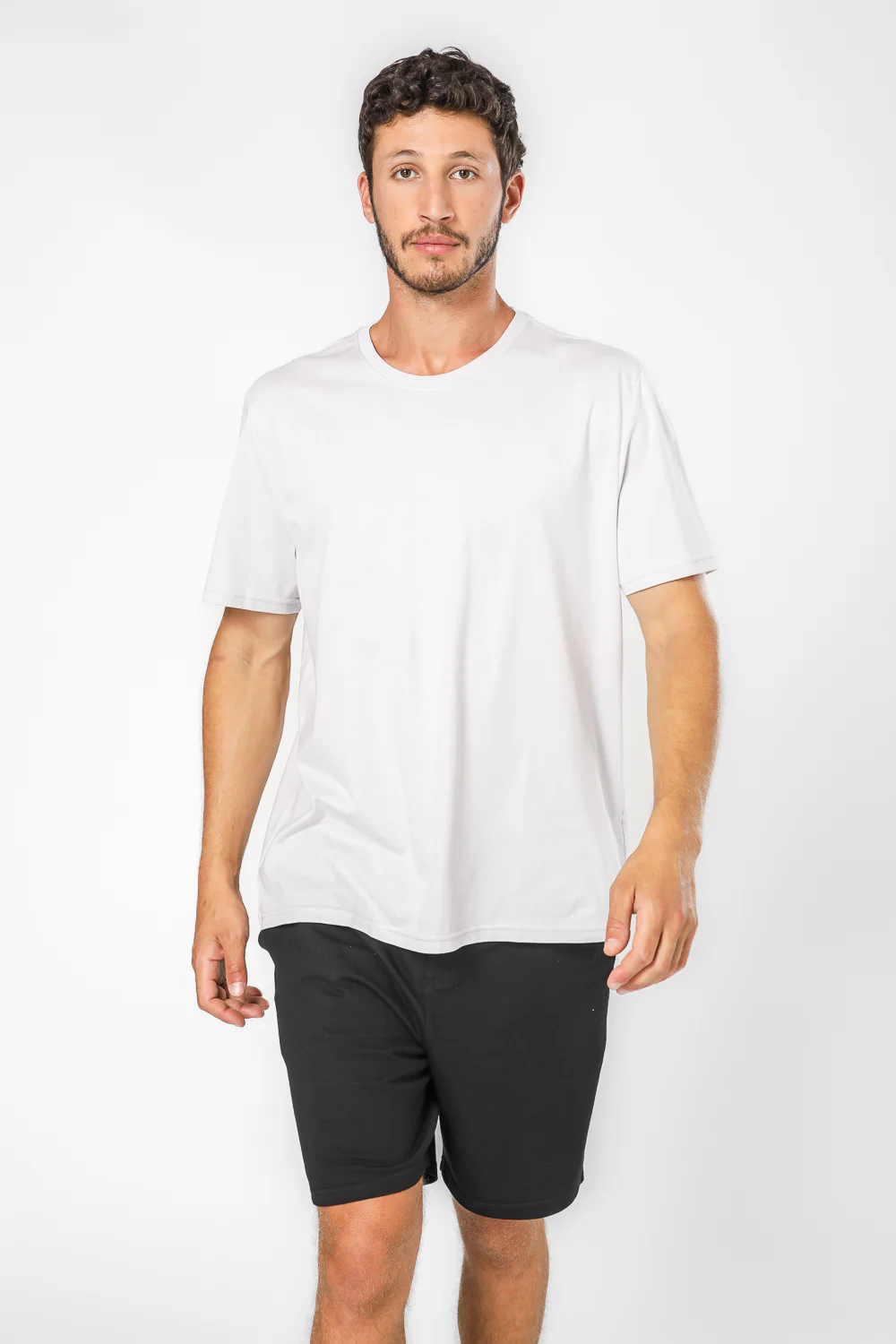 חולצה קצרה מנדפת זיעה צאוורון עגול LOOSE