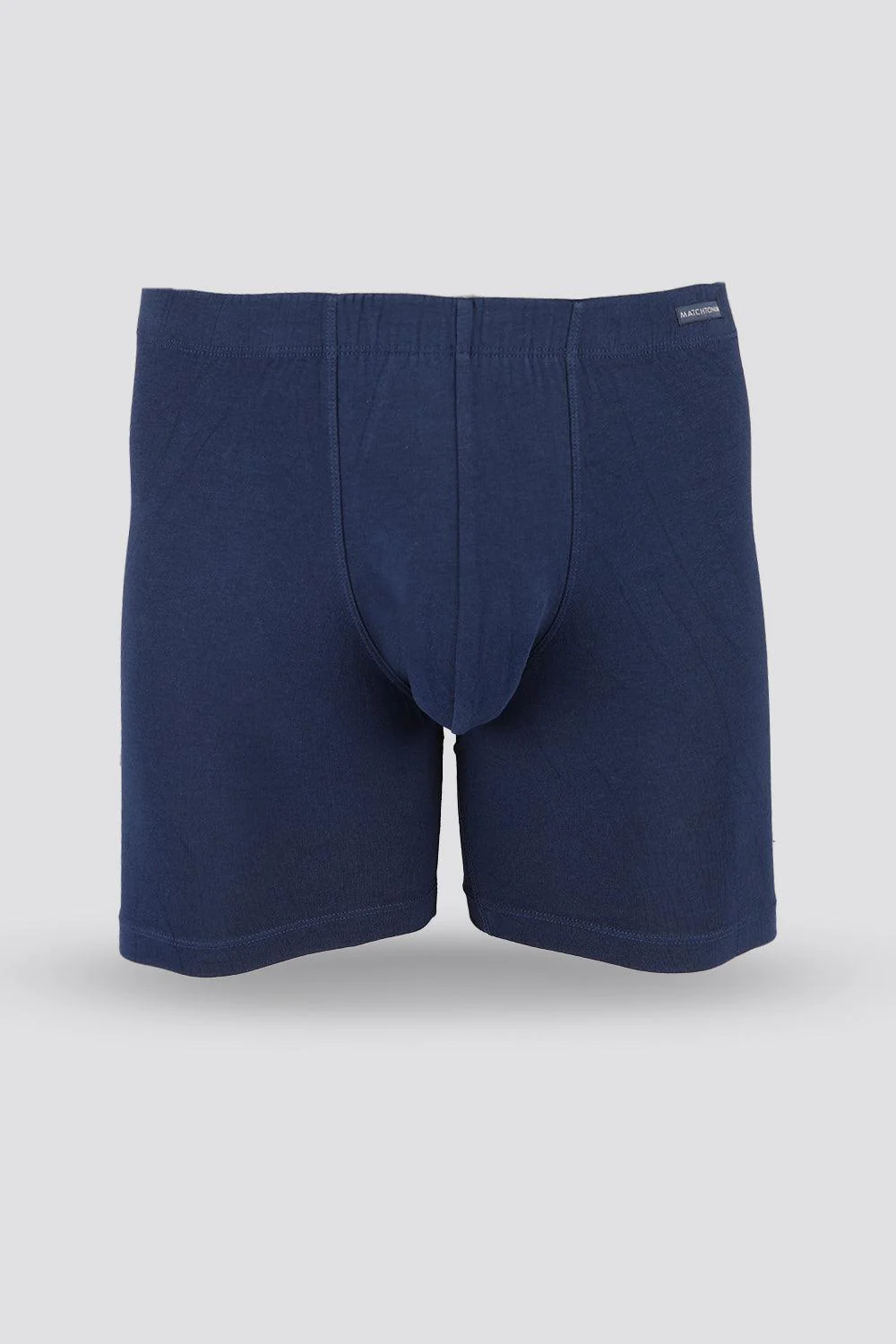 מארז 2 תחתוני בוקסר ארוכים COTTON STRETCH אפור וכחול - Image 3