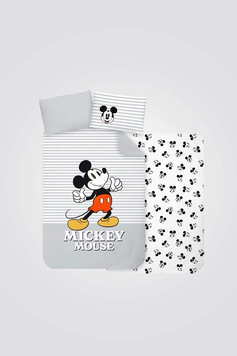 סט מצעים מיטה וחצי 120/200 ס"מ MICKEY grey | דיסני - Image 3