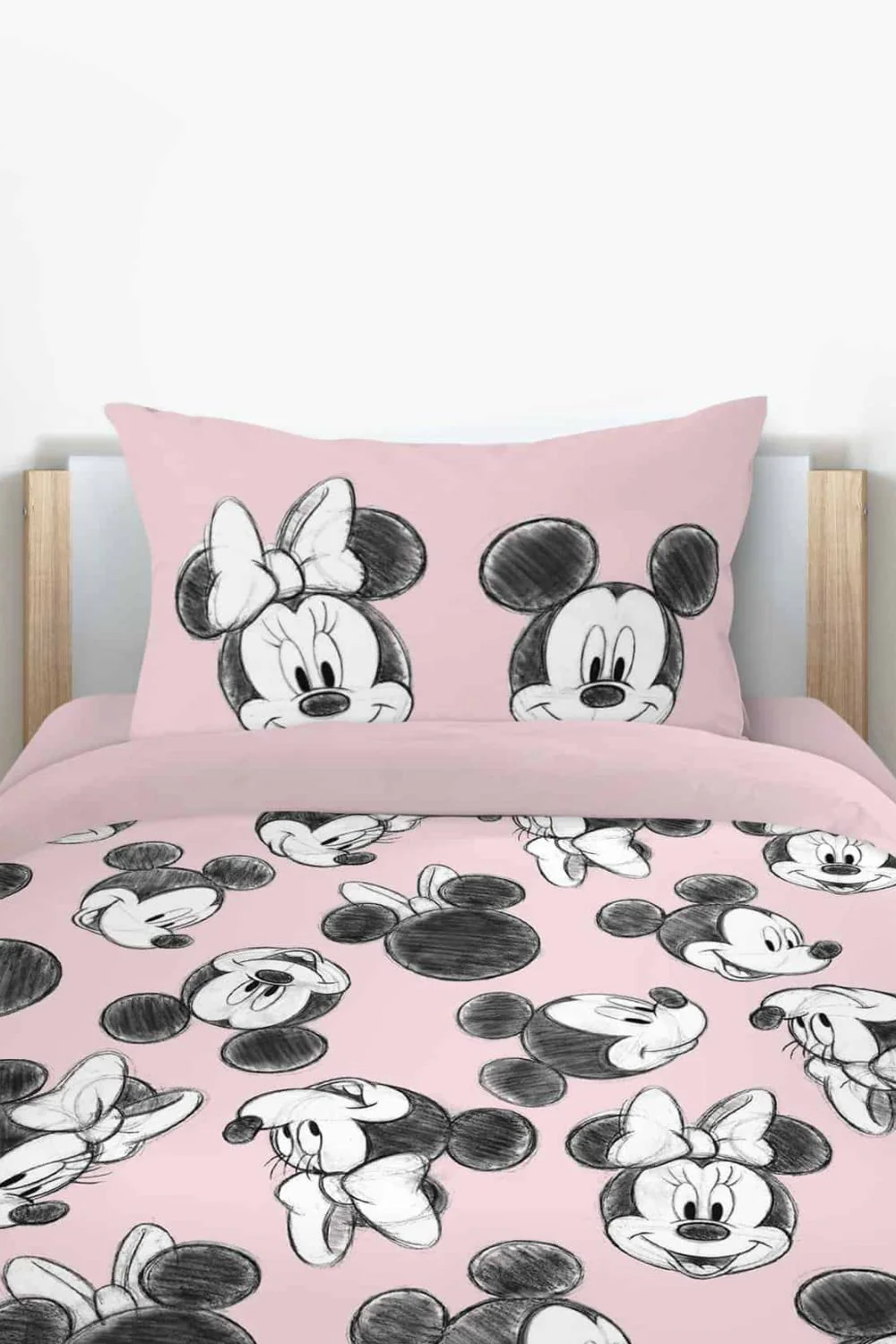 סט מצעים מיטת יחיד 90/200 ס"מ דגם MINNIE ALL AROUND  | רד צ'ילי