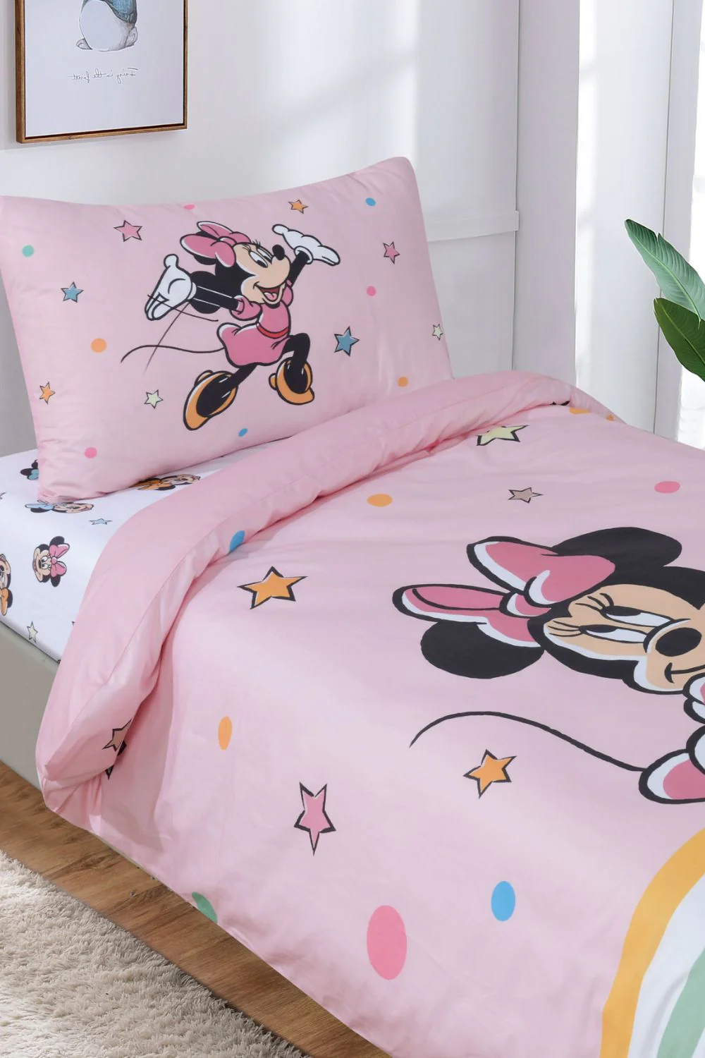 סט מצעים מיטת יחיד 90/200 ס"מ MINNIE star | דיסני