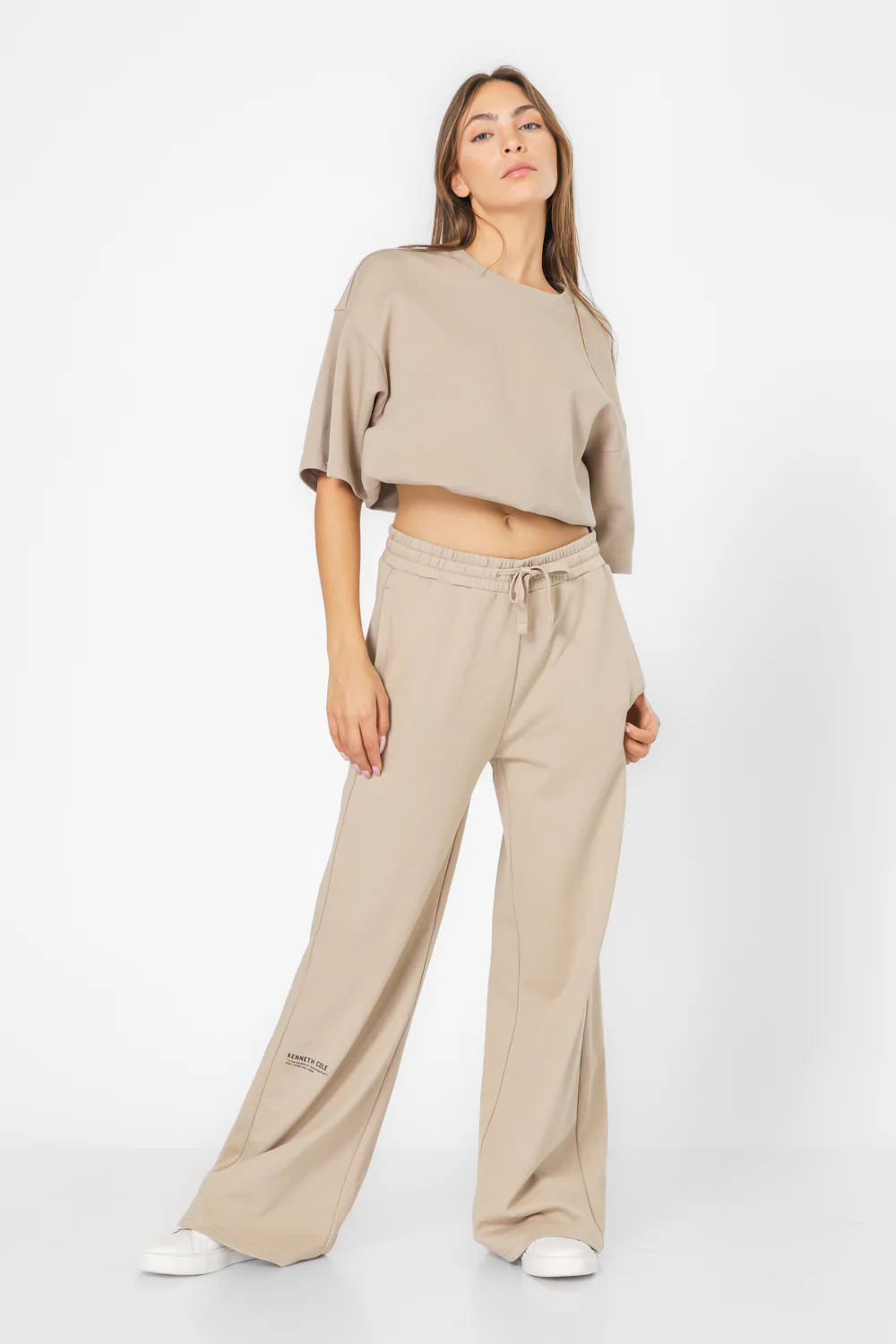 מכנסיים לנשים WIDE LEG בצבע מוקה - Image 3