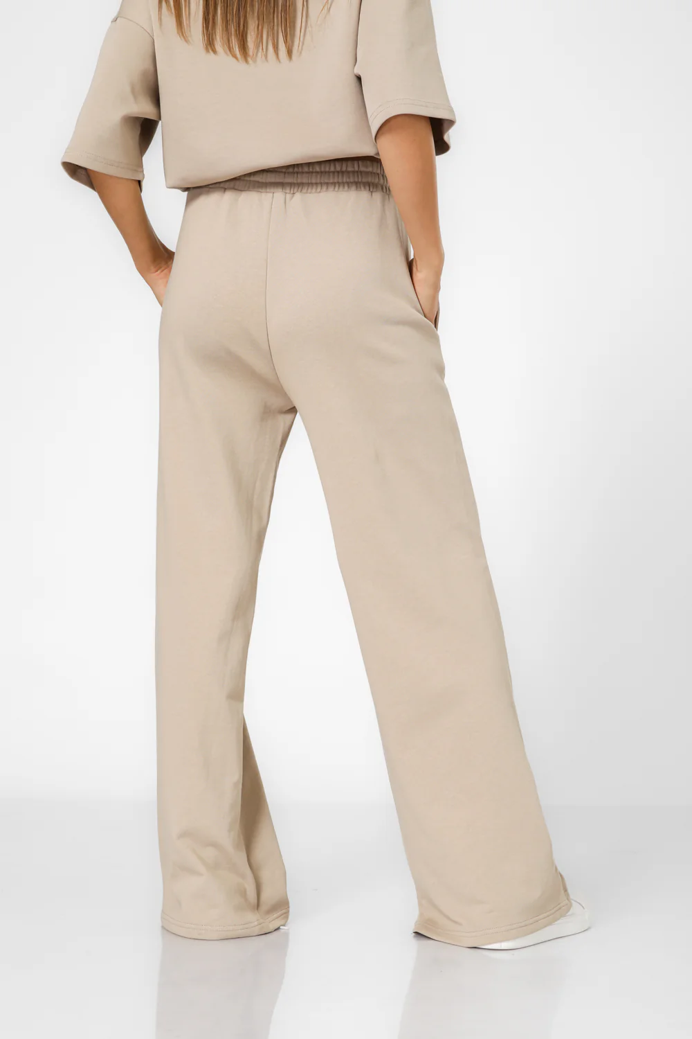 מכנסיים לנשים WIDE LEG בצבע מוקה - Image 5
