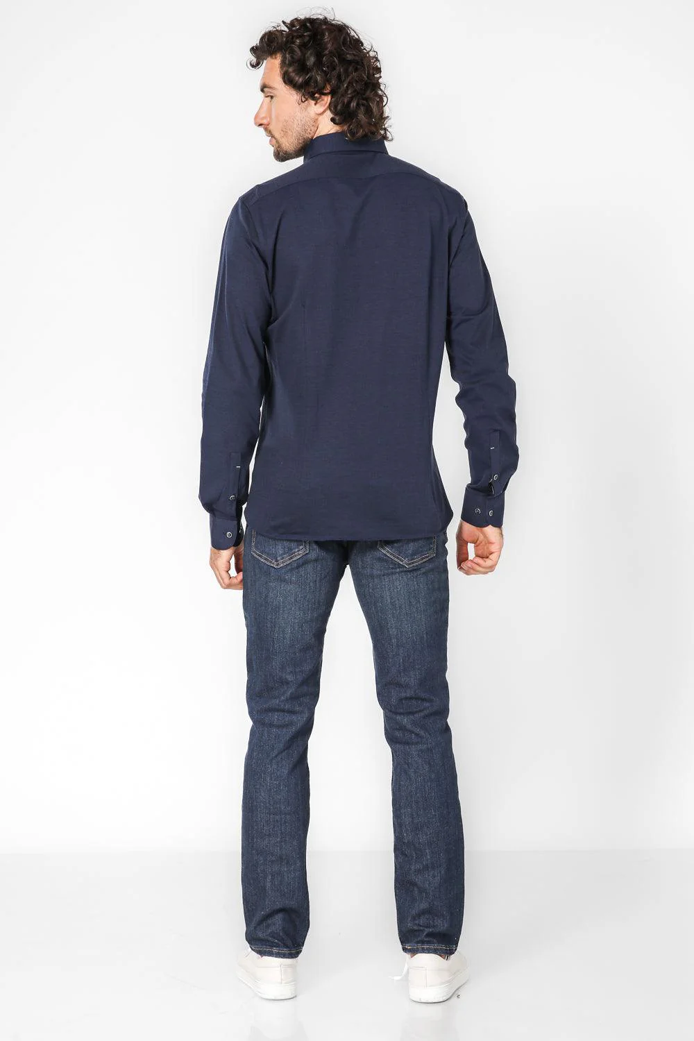חולצת פולו CAMICIA SLIM בצבע נייבי - Image 3