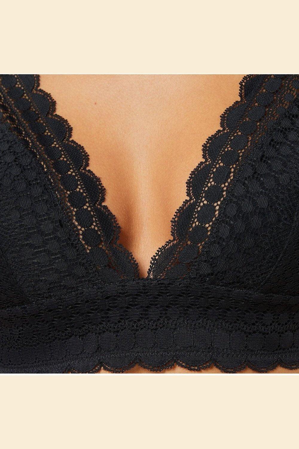 חזייה ללא ברזל CHERIE CHERIE שחורה - Image 4
