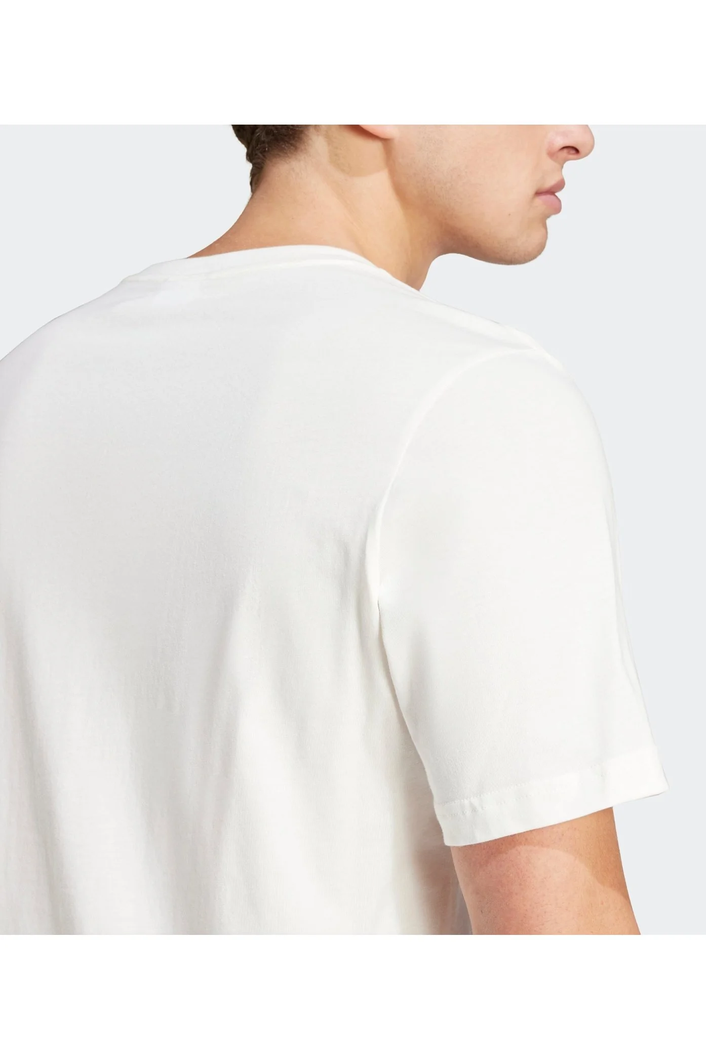 טישירט לגברים ESSENTIALS SINGLE JERSE בצבע אופוויט - Image 4