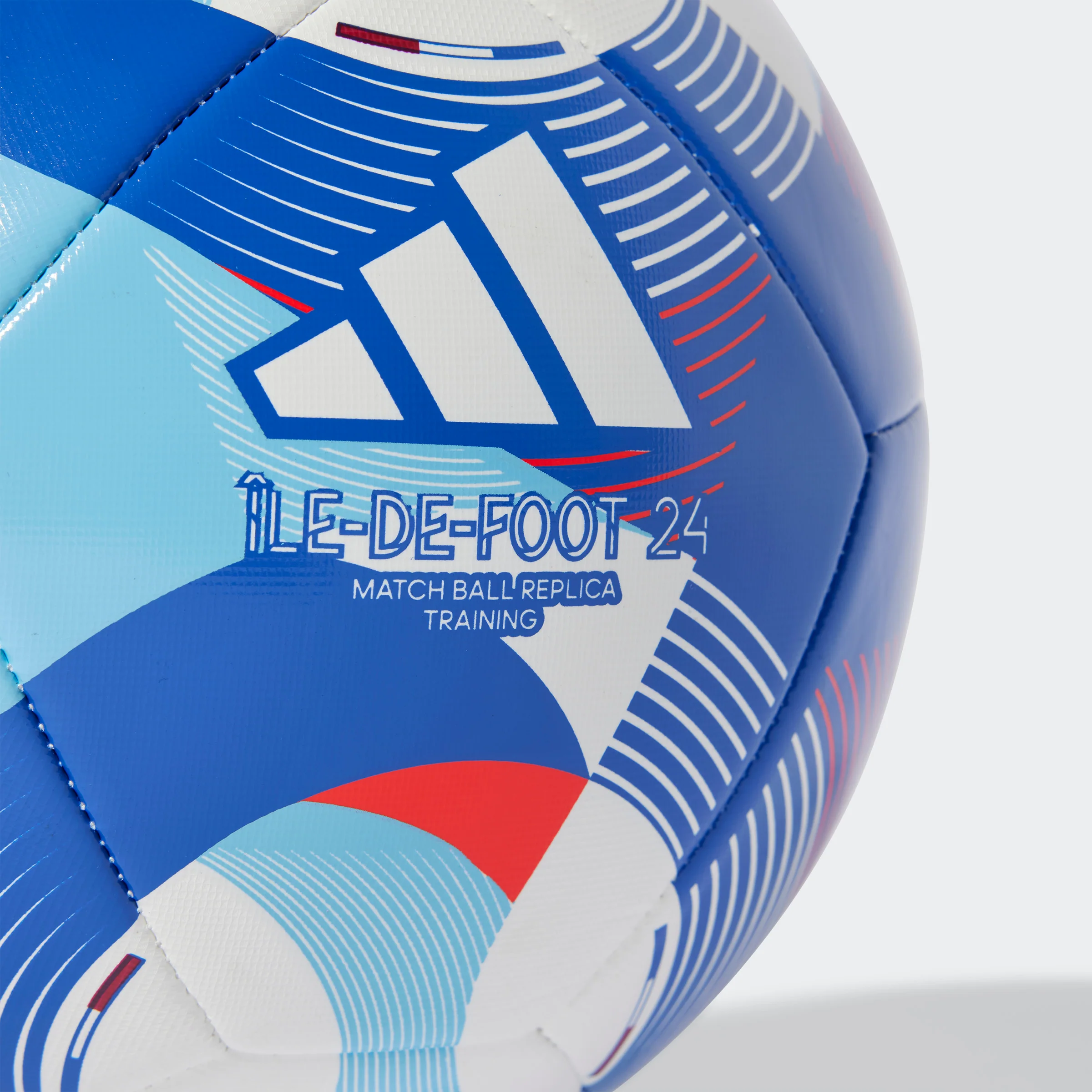 כדורגל מידה 5 ÎLE-DE-FOOT 24 בצבע כחול ולבן - Image 3