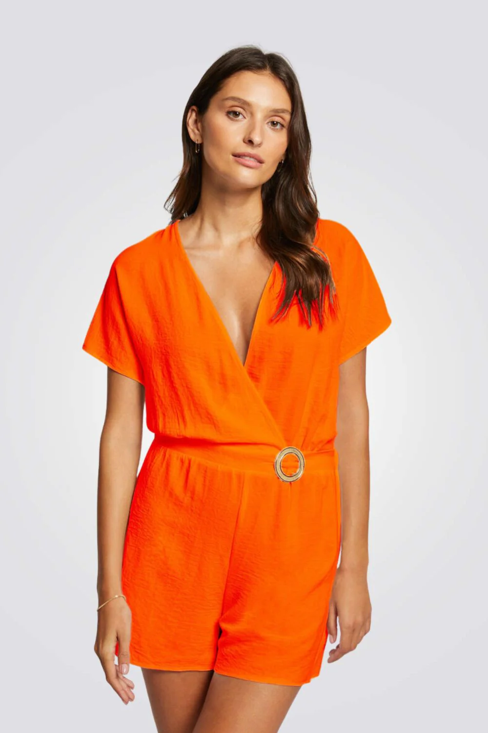 אוברול עם חגורה בצבע כתום - Image 2