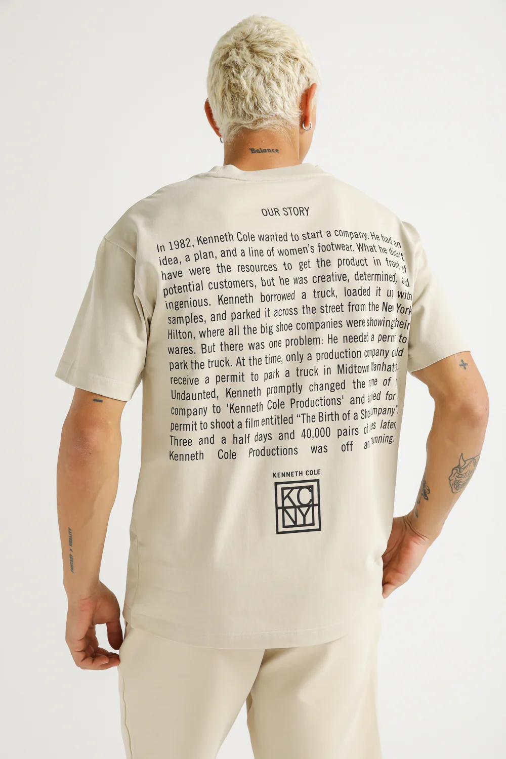 טישירט קצרה עם הדפס בגב | קנת קול - Image 4