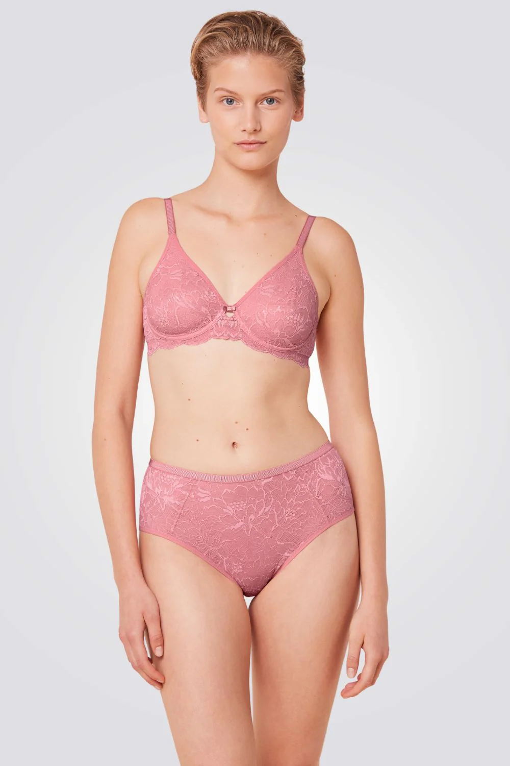 תחתוני תחרה מקסי  Amourette Charm T Maxi02 בצבע ורוד - Image 4