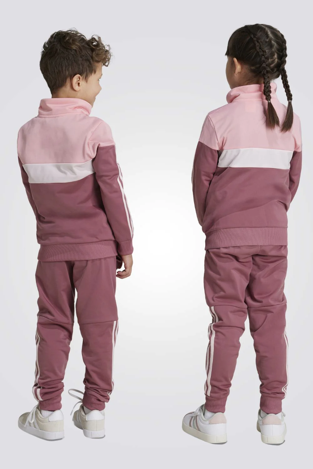 חליפת אימון לילדים Colorblock Shiny בצבע ורוד - Image 2