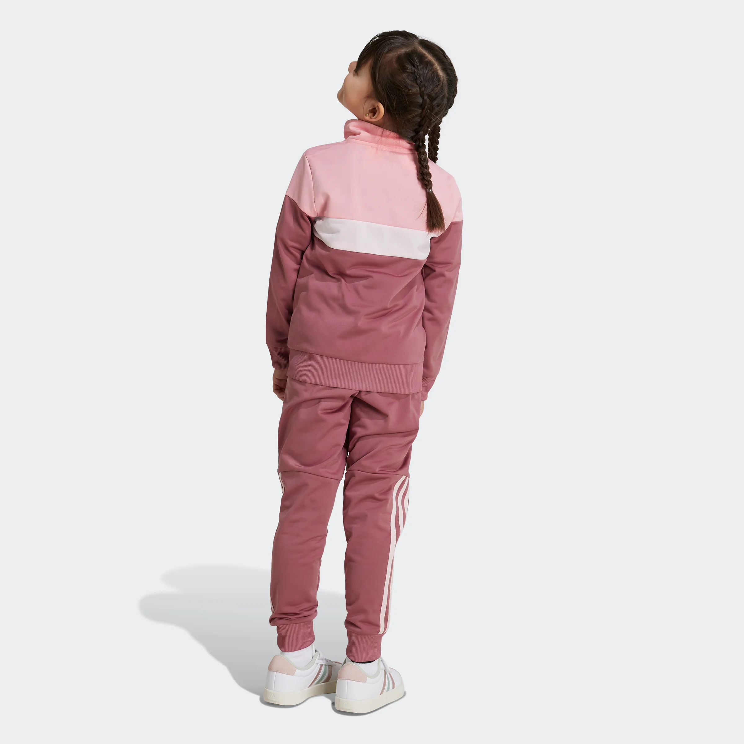 חליפת אימון לילדים Colorblock Shiny בצבע ורוד - Image 8