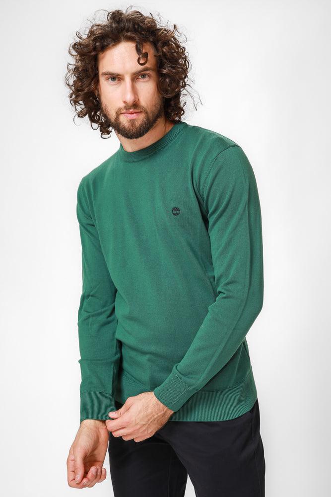 סריג CREW NECK בצבע ירוק