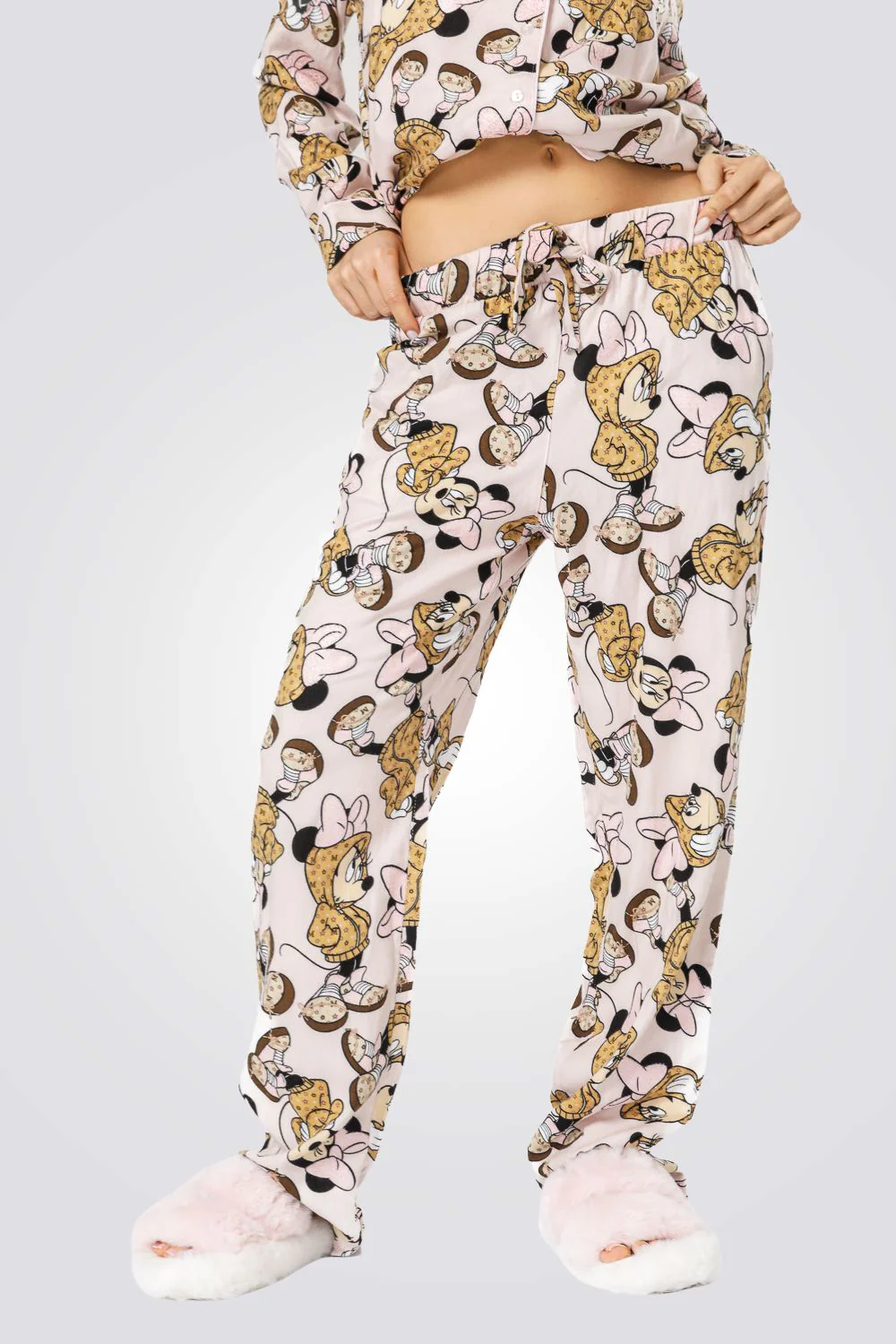 סט פיג’מה מכופתרת דקה  MINNIE - Image 3