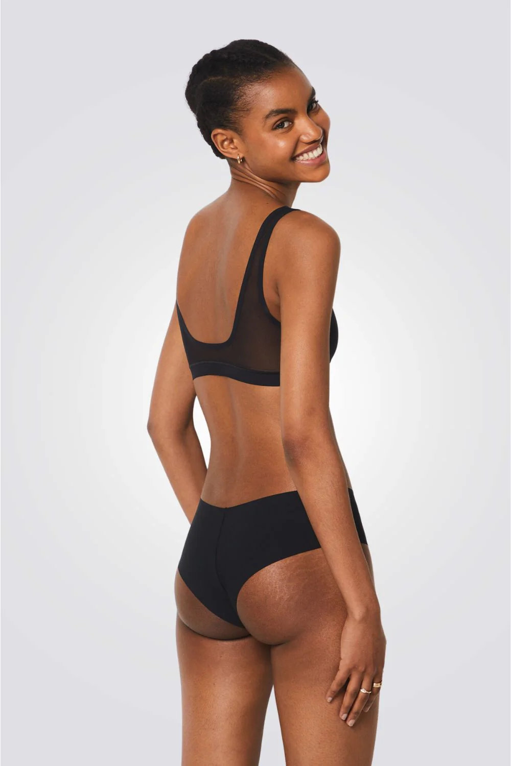 תחתוני היפסטר PURE FIT לנשים בצבע שחור - Image 2
