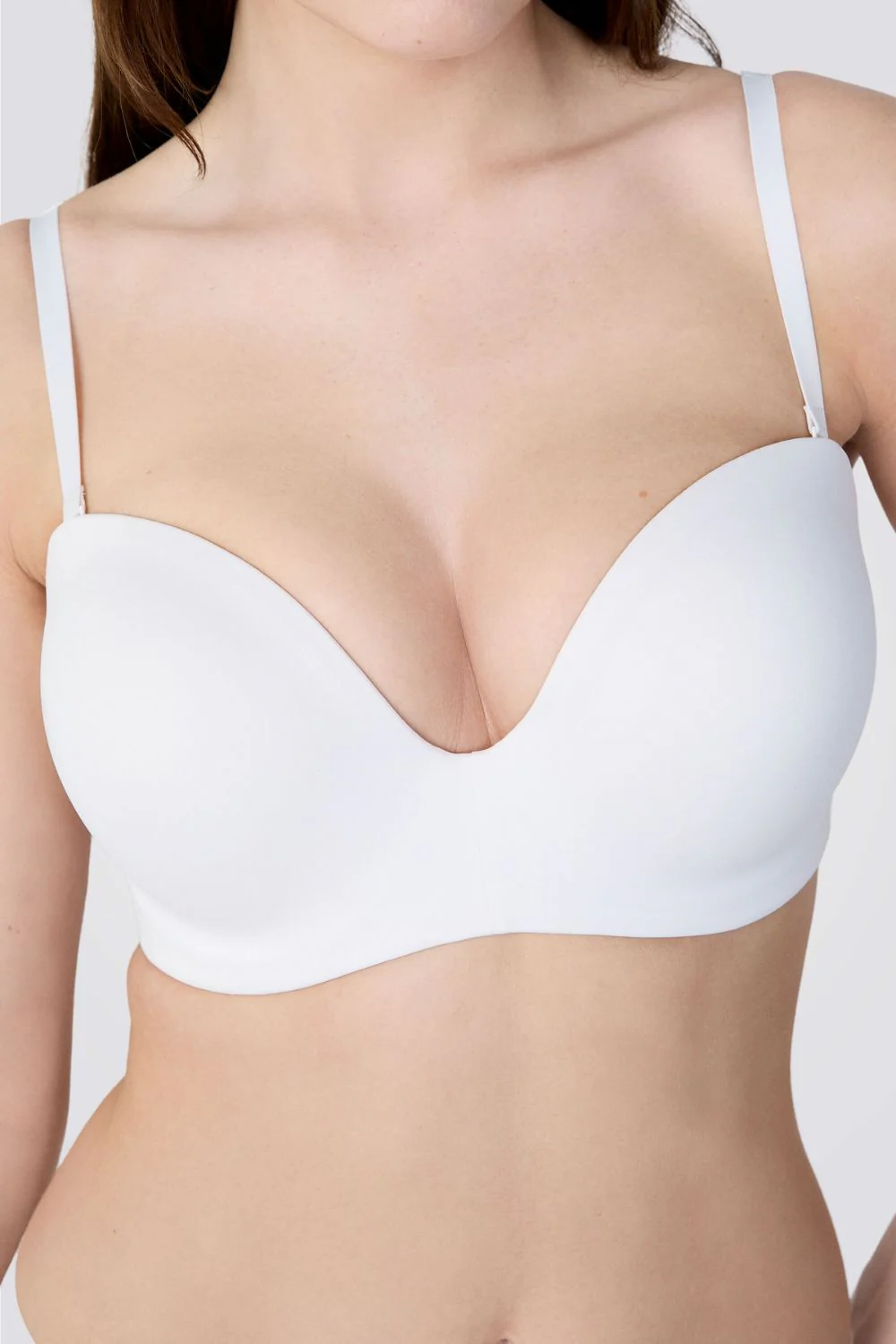 חזיית סטרפלס מיקרופייבר PURE FIT צבע לבן - Image 3