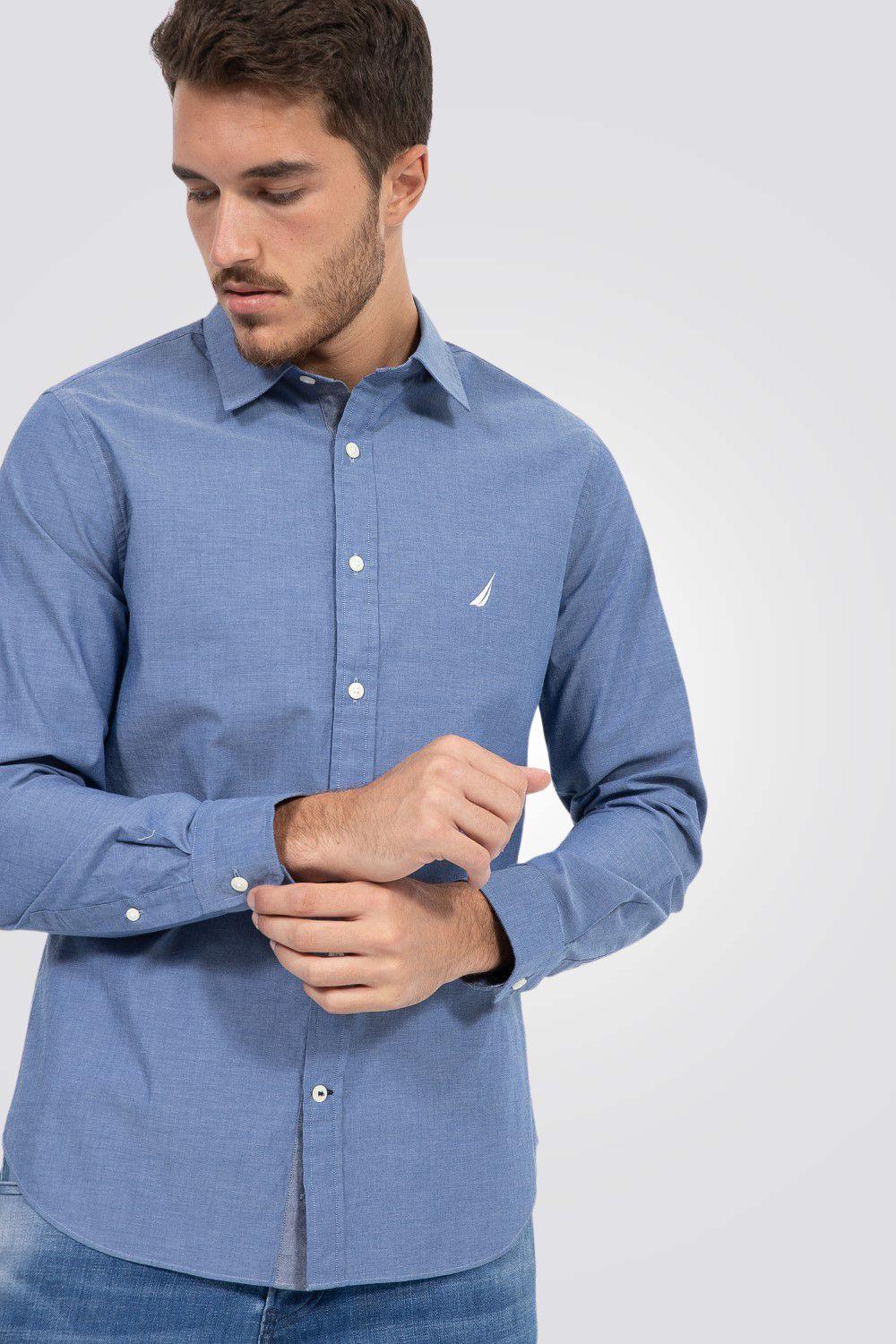 חולצה מכופתרת TAILORED FIT במראה ג’ינס