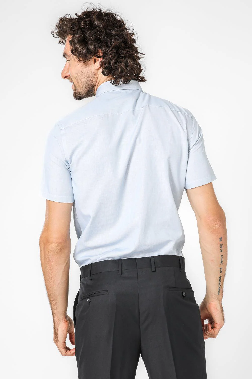 מכופתרת MODERN FIT בצבע כחול - Image 3