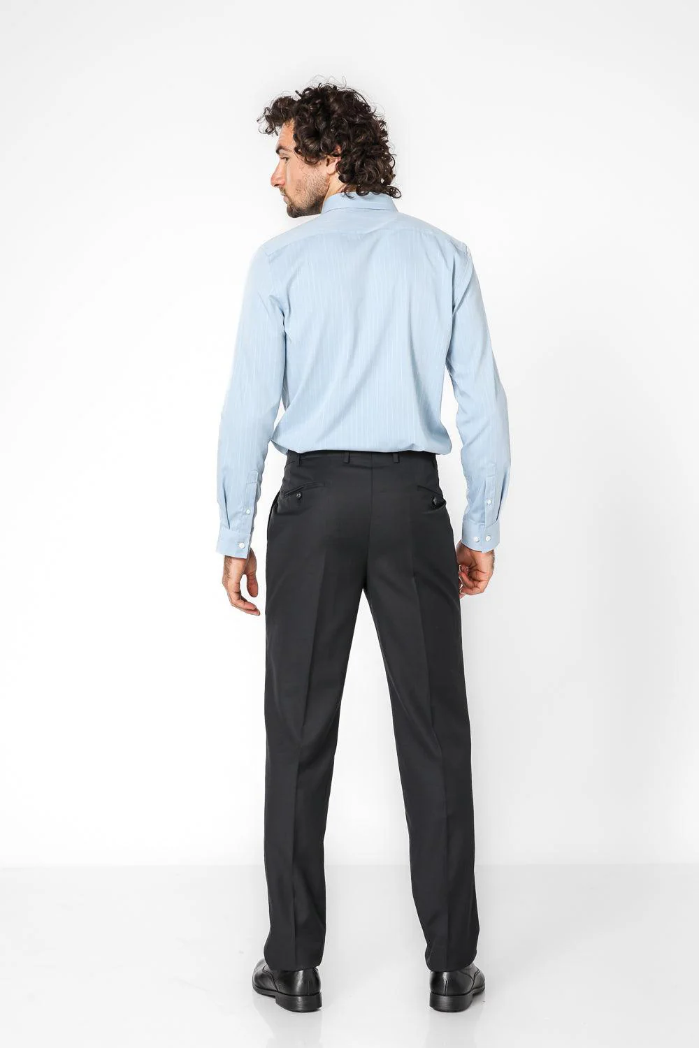 מכופתרת פסים SLIM FIT בצבע SAGE - Image 2