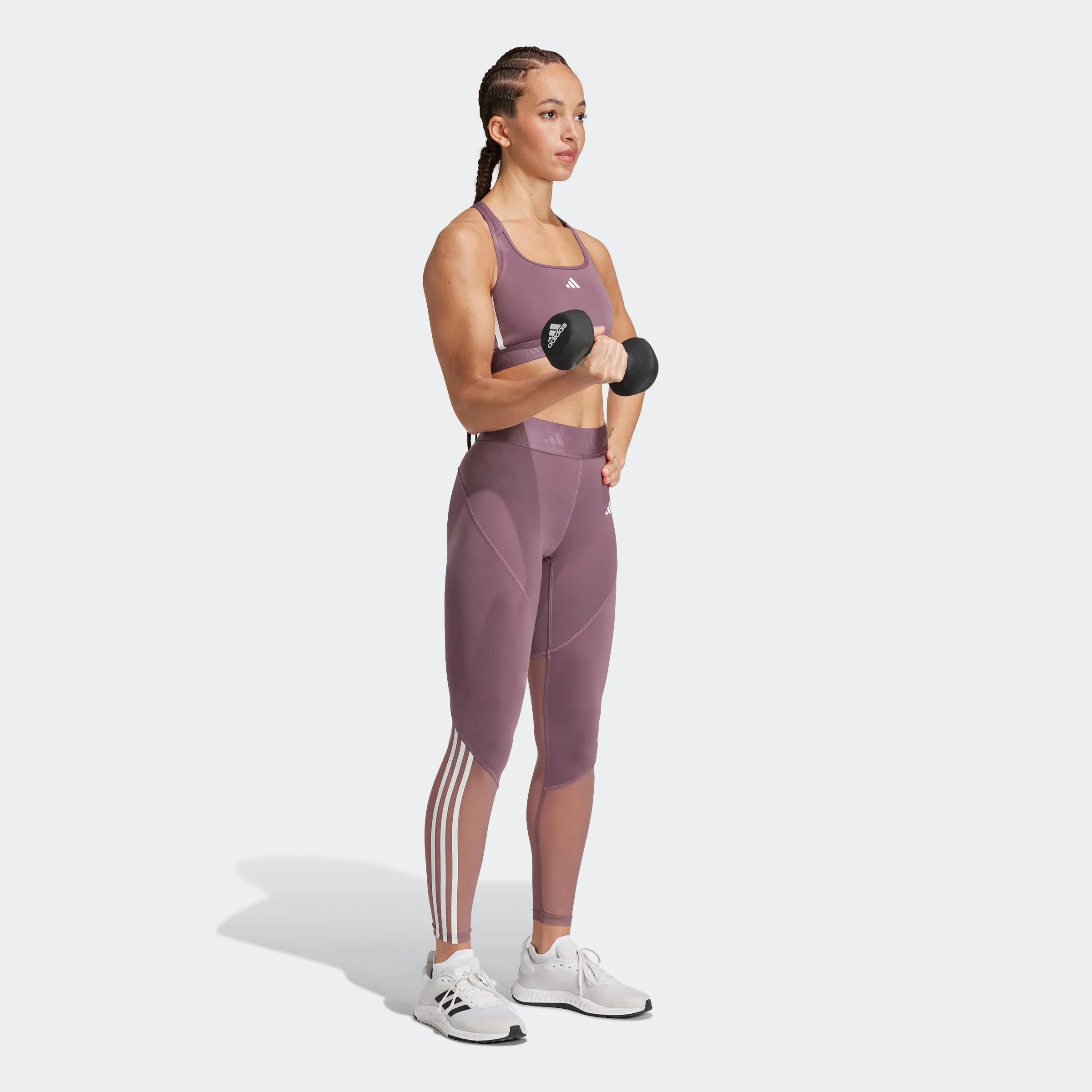 טופ אימון לנשים Powerreact Training Medium-Support Hyperglam בצבע סגול לילך - Image 4