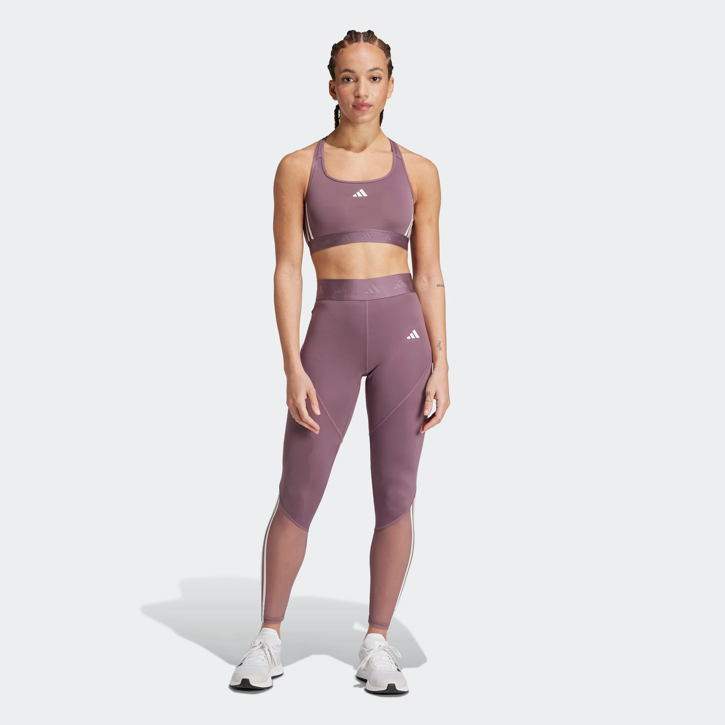 טופ אימון לנשים Powerreact Training Medium-Support Hyperglam בצבע סגול לילך - Image 5